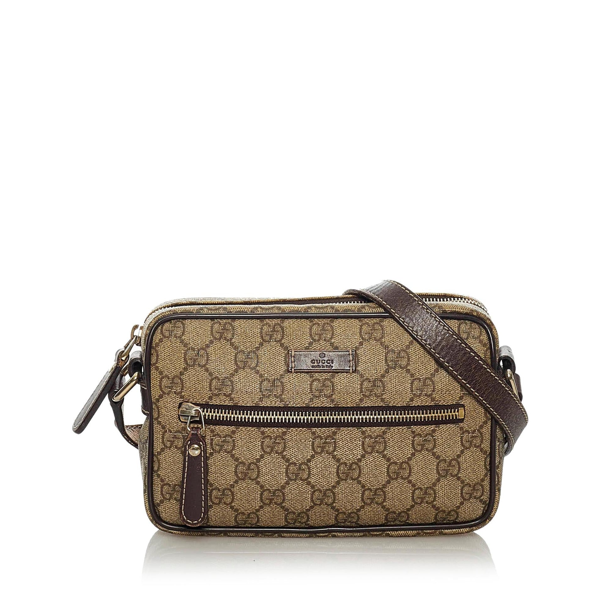 Gucci GG Supreme SHG Canvas Brown Crossbody Bag 7