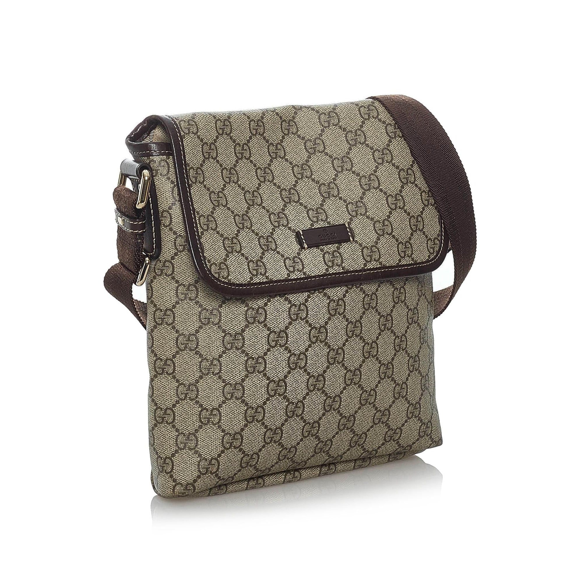 Gucci GG Supreme SHG Canvas Brown Crossbody Bag 9