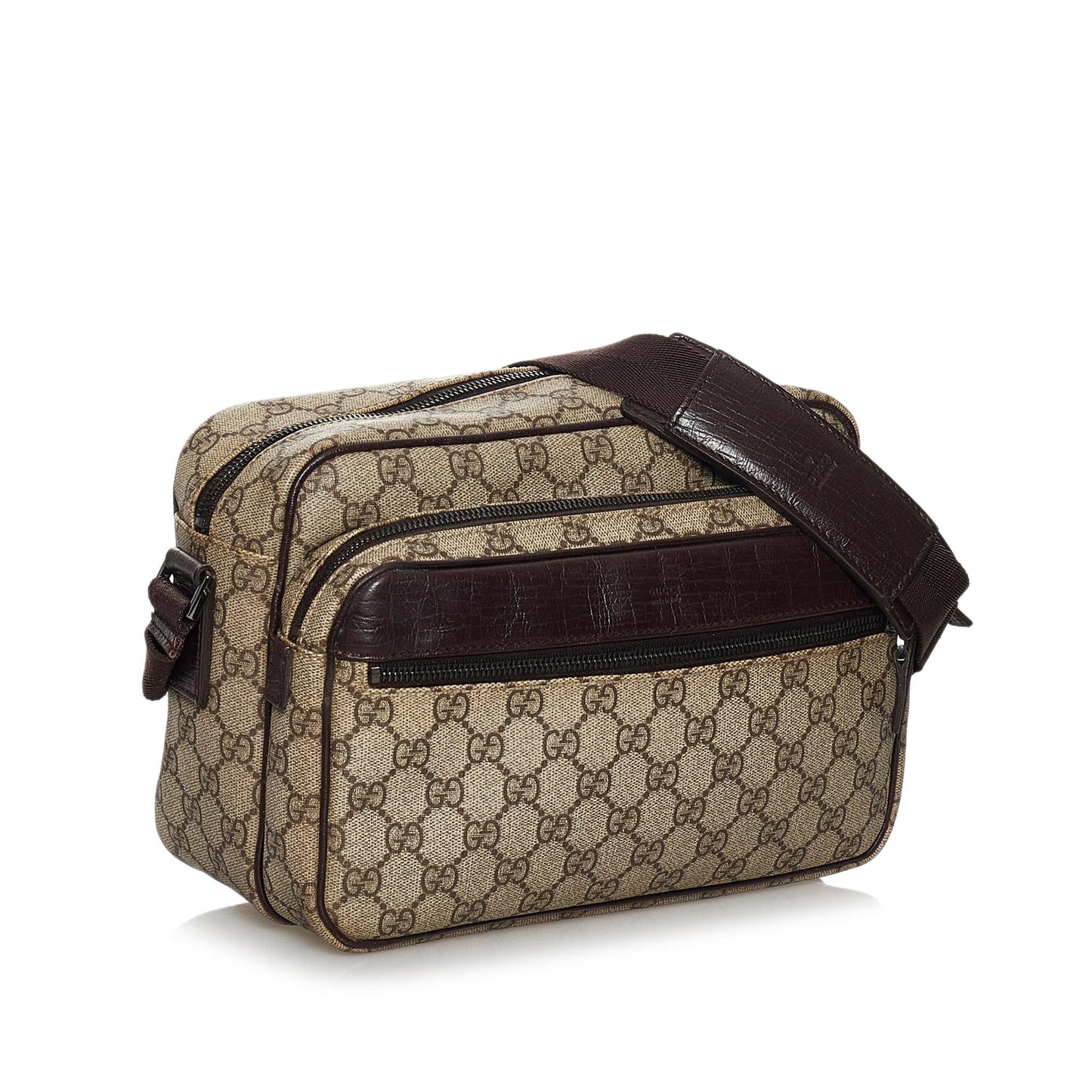 Gucci GG Supreme SHG Canvas Brown Crossbody Bag 11