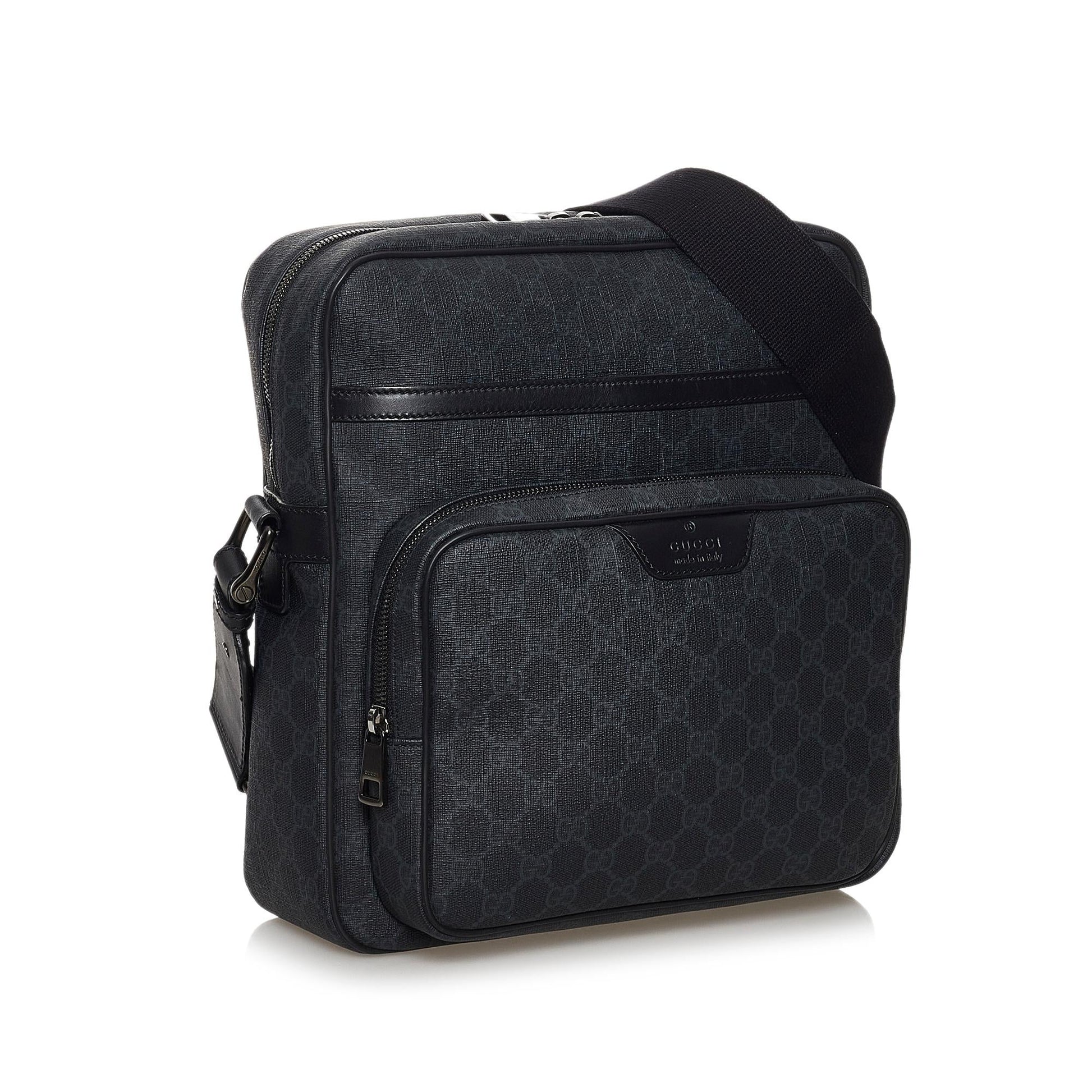 Gucci GG Supreme SHG Canvas Black Crossbody Bag Bag Shg