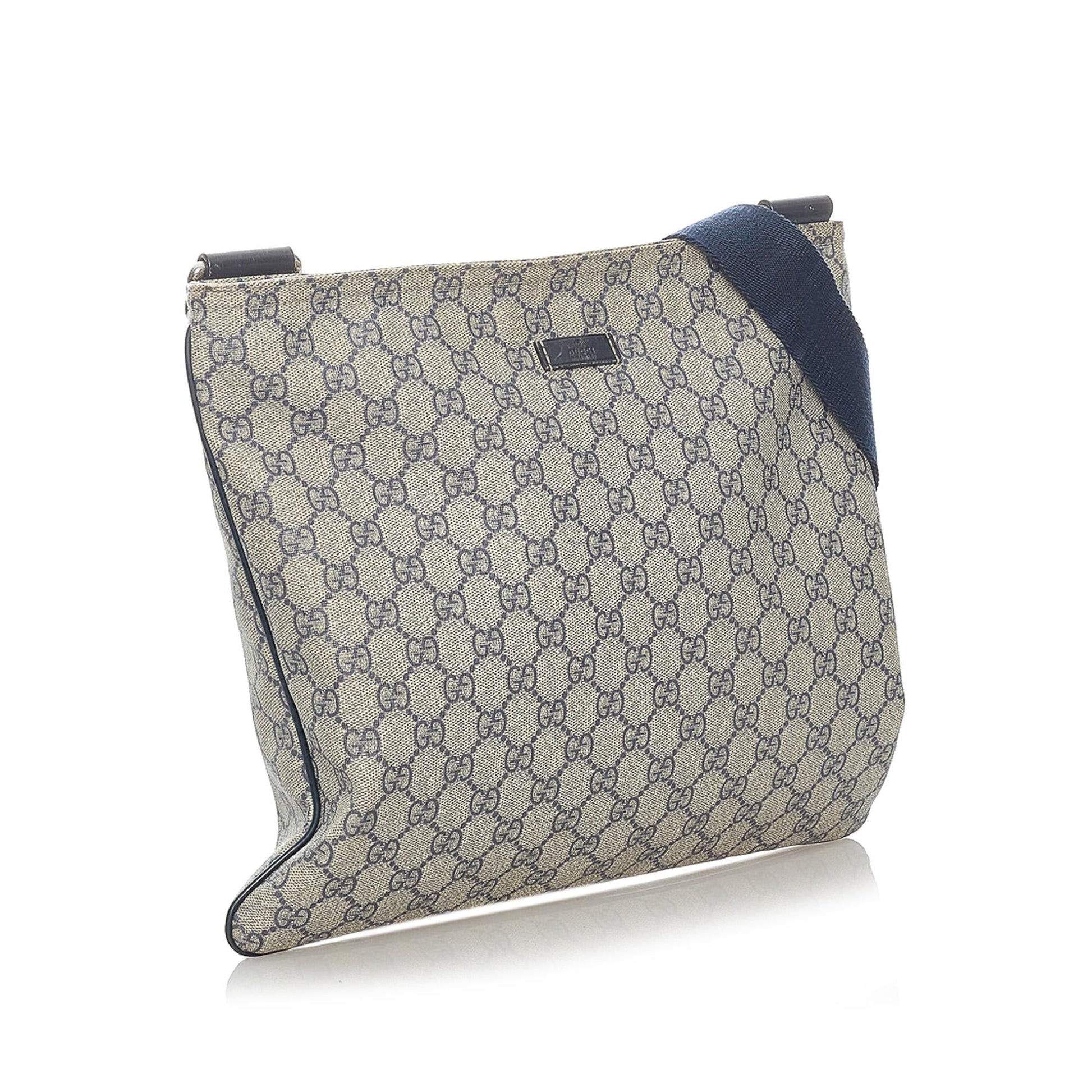 Gucci GG Supreme SHG Canvas Black Brown Crossbody Bag