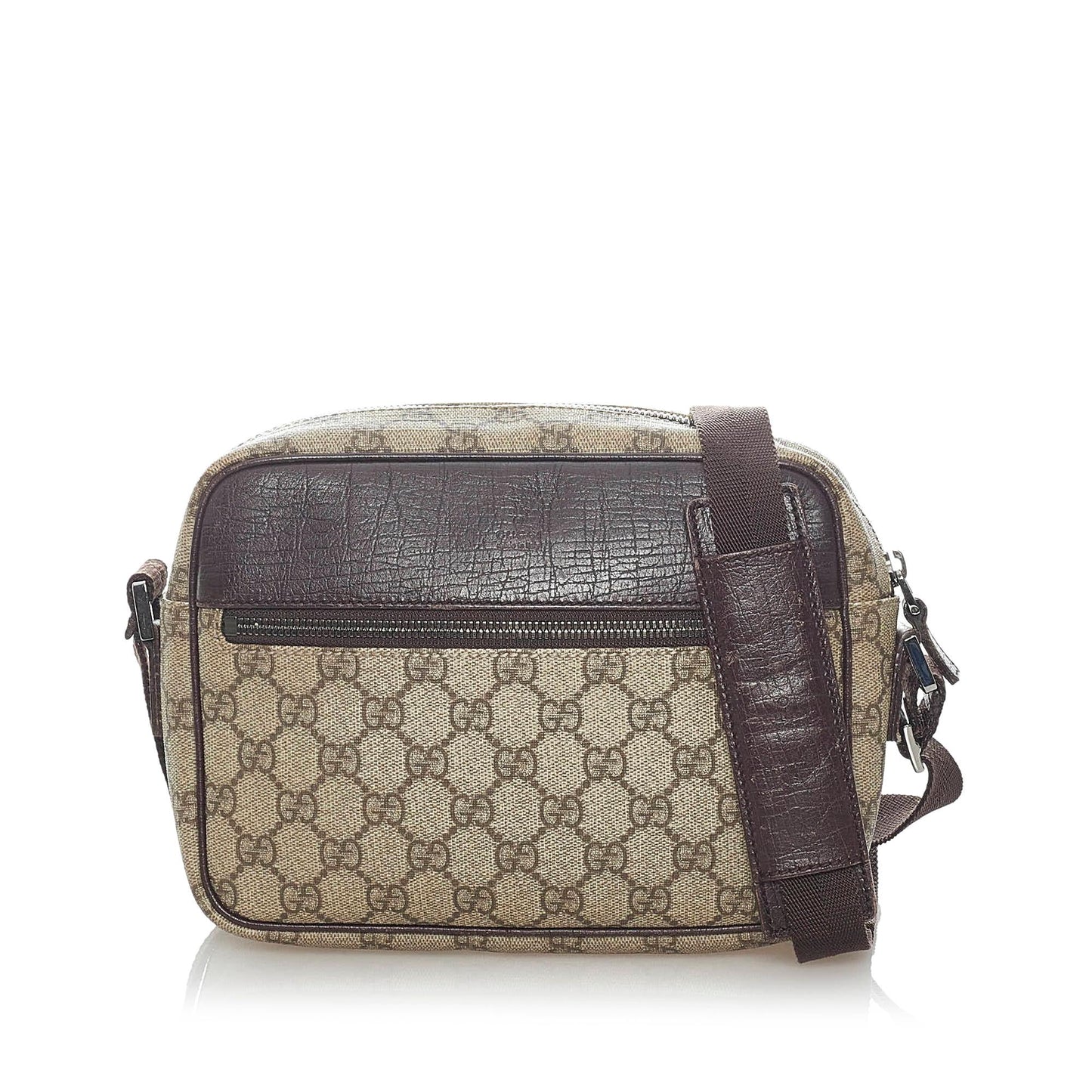 Gucci GG Supreme SHG Canvas Brown Crossbody Bag