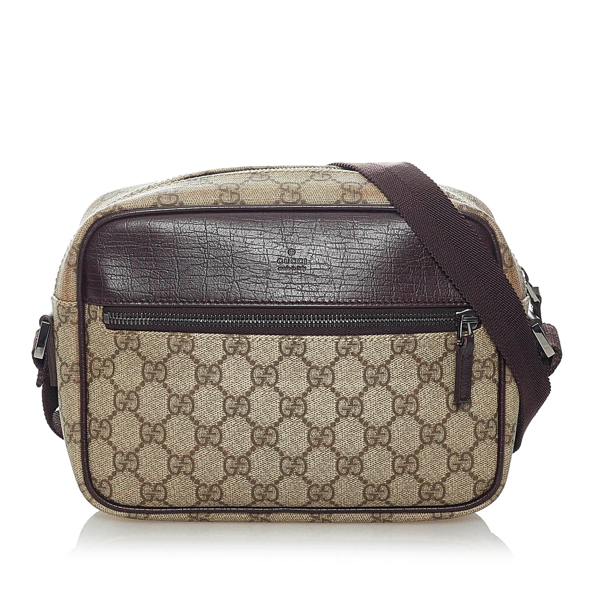 Gucci GG Supreme SHG Canvas Brown Crossbody Bag 3