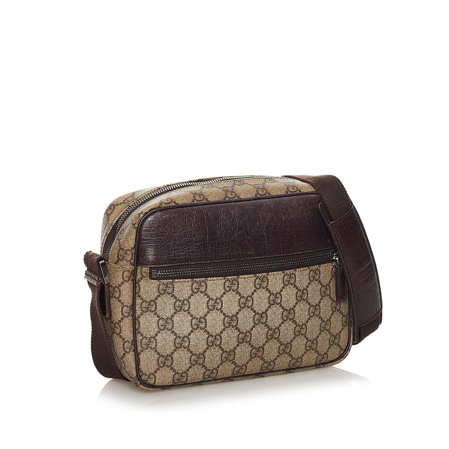 Gucci GG Supreme SHG Canvas Brown Crossbody Bag 4