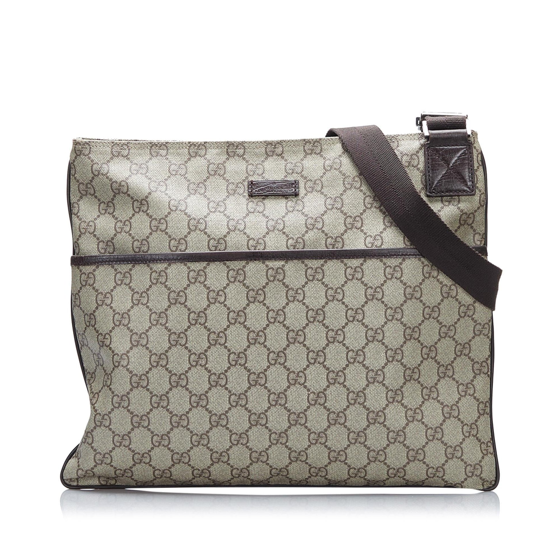 Gucci GG Supreme SHG-hoqwFo Canvas Brown Crossbody Bag