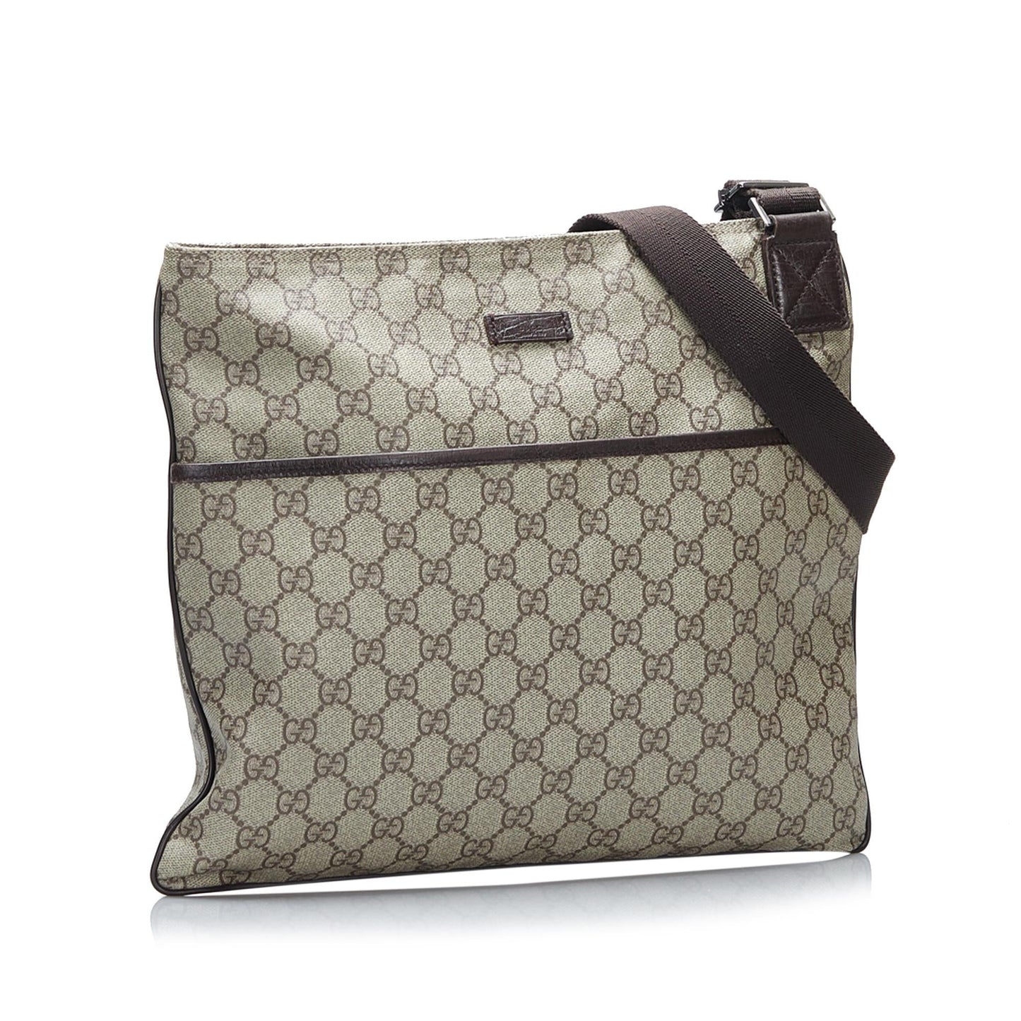 Gucci GG Supreme SHG-hoqwFo Canvas Brown Crossbody Bag