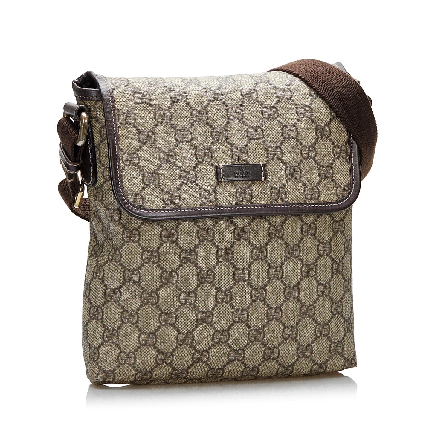 Gucci GG Supreme SHG-claZTP Canvas Brown Crossbody Bag