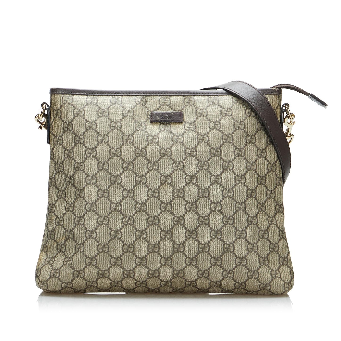 Gucci GG Supreme SHG-huMVBD Canvas Brown Crossbody Bag