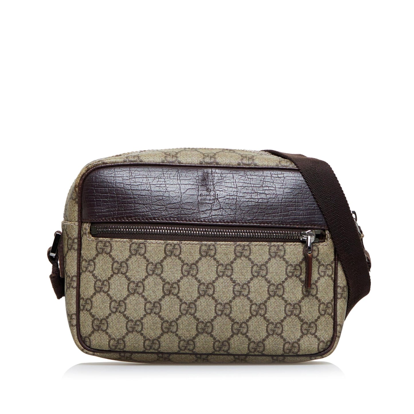 Gucci GG Supreme SHG-3GKWd6 Canvas Brown Crossbody Bag