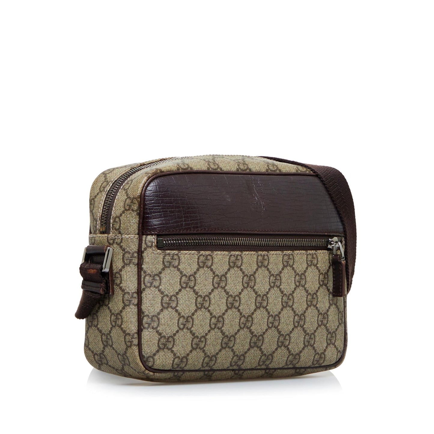 Gucci GG Supreme SHG-3GKWd6 Canvas Brown Crossbody Bag
