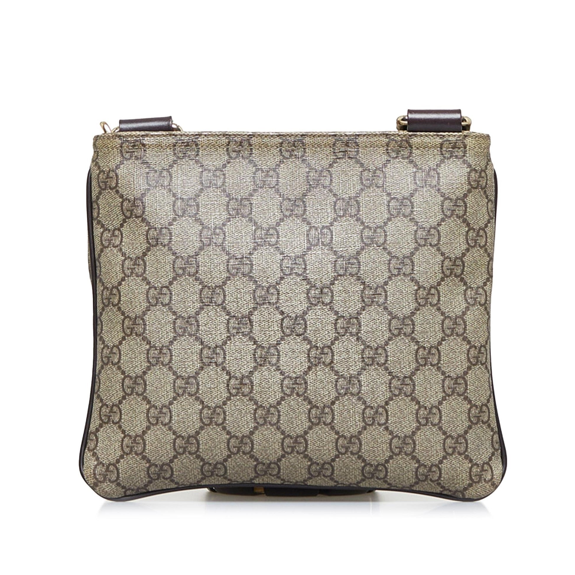 Gucci GG Supreme SHG-EGyLZ2 Canvas Brown Crossbody Bag