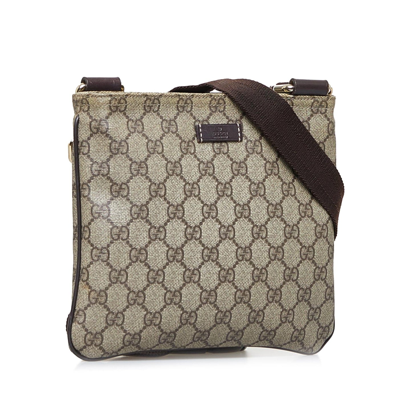 Gucci GG Supreme SHG-EGyLZ2 Canvas Brown Crossbody Bag
