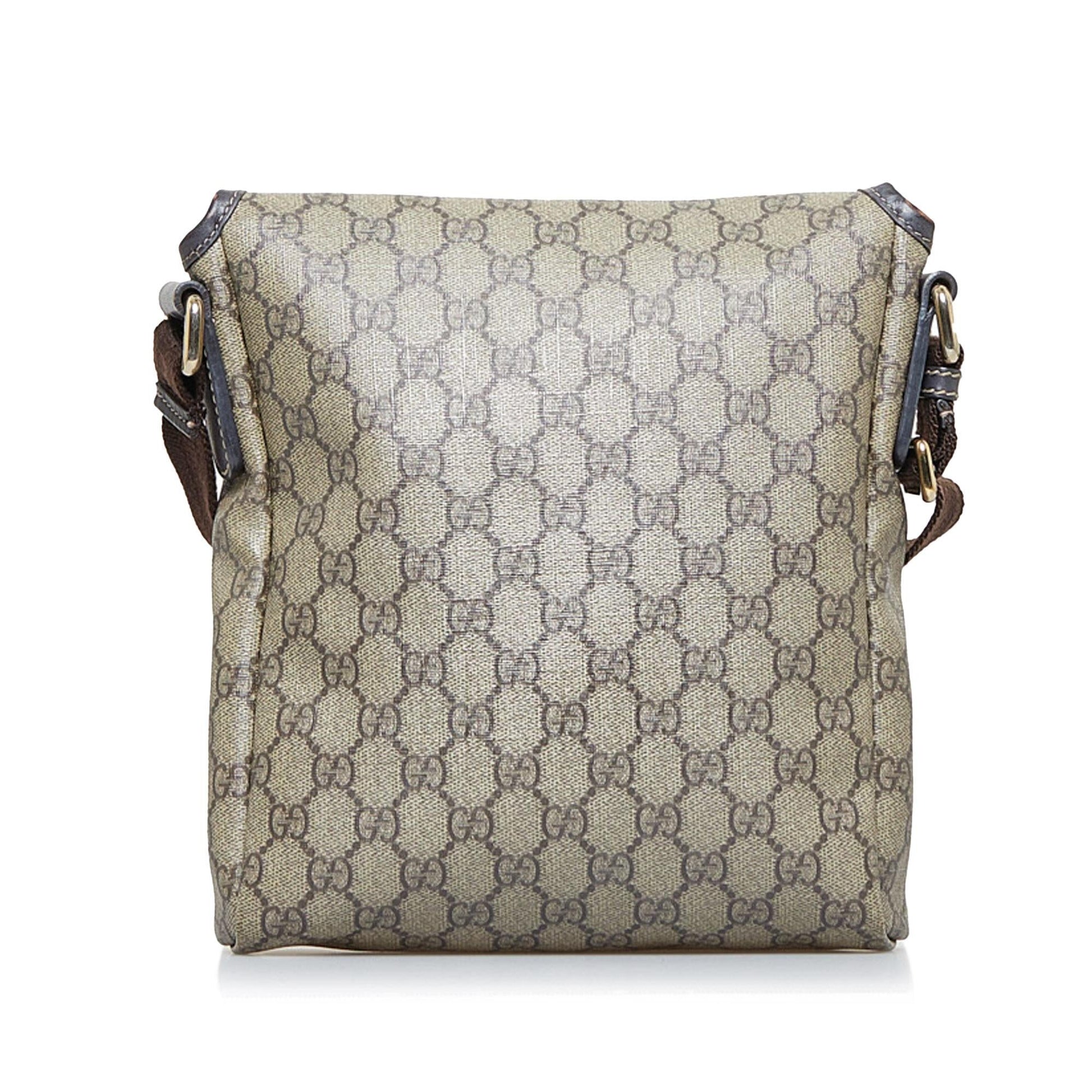 Gucci GG Supreme SHG-nsgh8c Canvas Brown Crossbody Bag