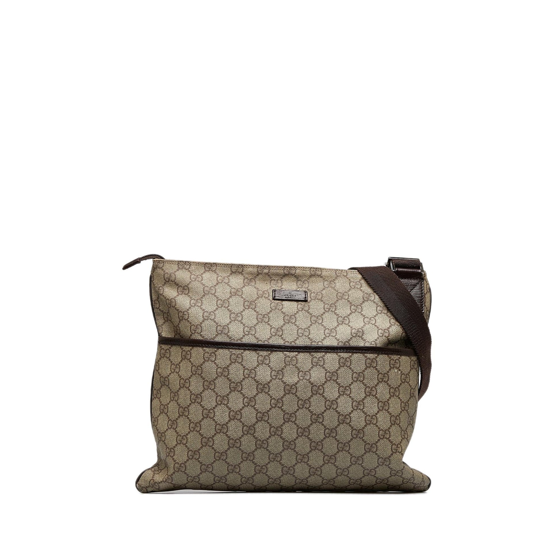 Gucci GG Supreme SHG-VM8RkV Canvas Brown Crossbody Bag