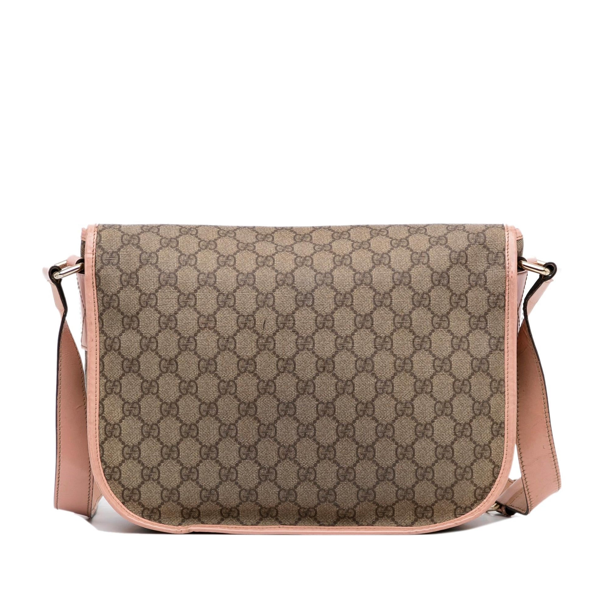 Gucci GG Supreme SHG-blAQvN Canvas Brown Crossbody Bag