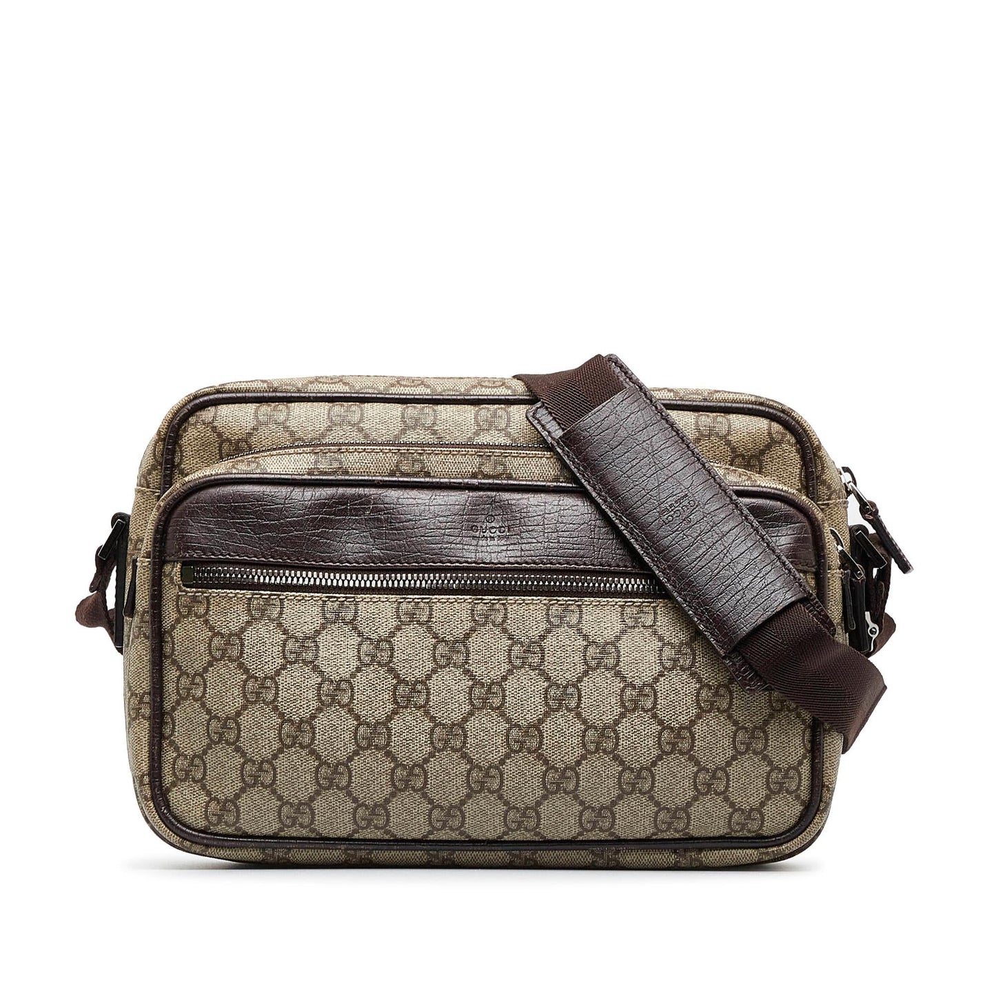 Gucci GG Supreme SHG-tRkLLV Canvas Brown Crossbody Bag