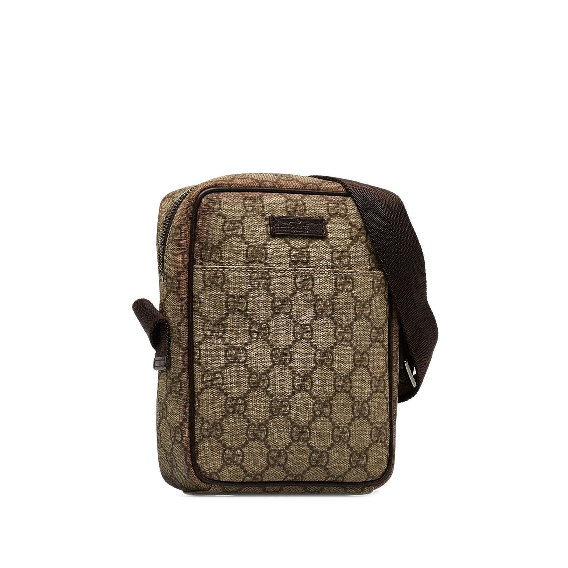 Gucci GG Supreme SHG-lvoFNv Canvas Brown Crossbody Bag