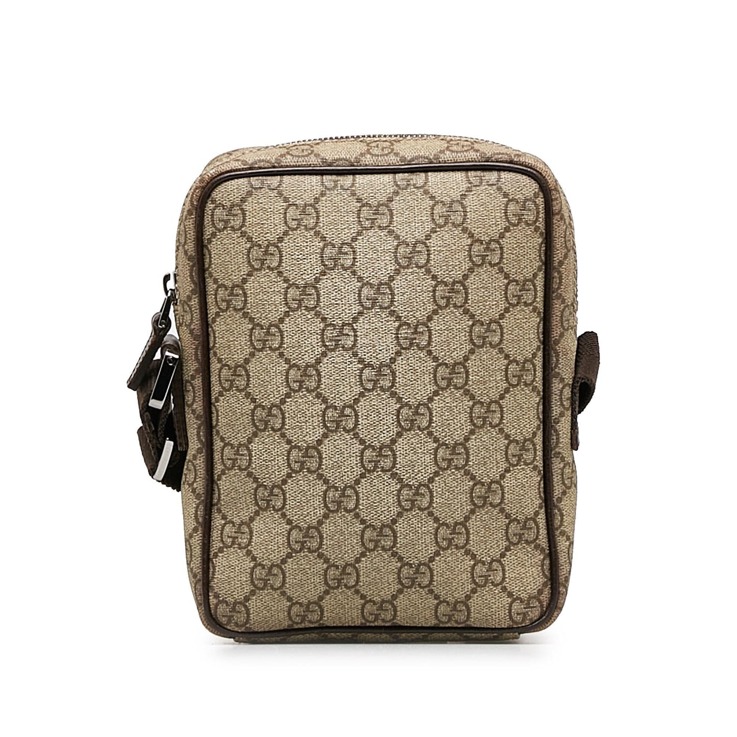 Gucci GG Supreme SHG-IAZ6ar Canvas Calf Brown Crossbody Bag