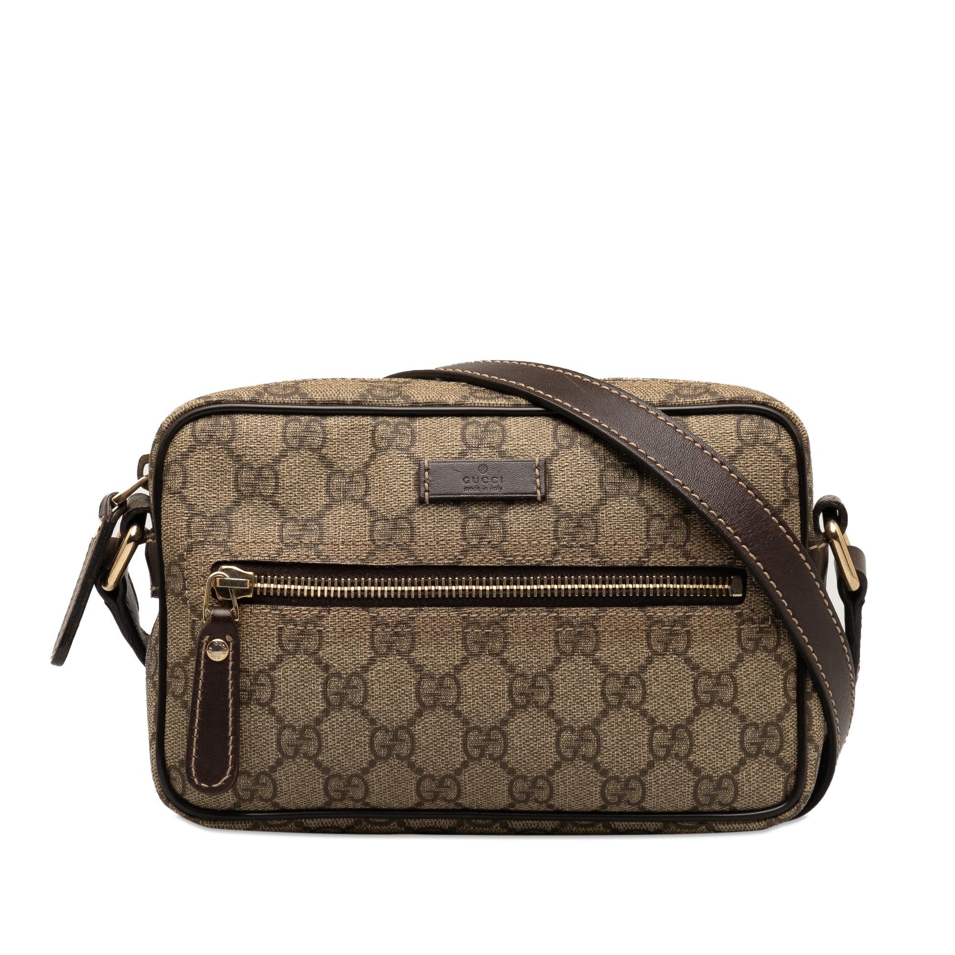 Gucci GG Supreme SHG-4b5sPG Canvas Brown Crossbody Bag
