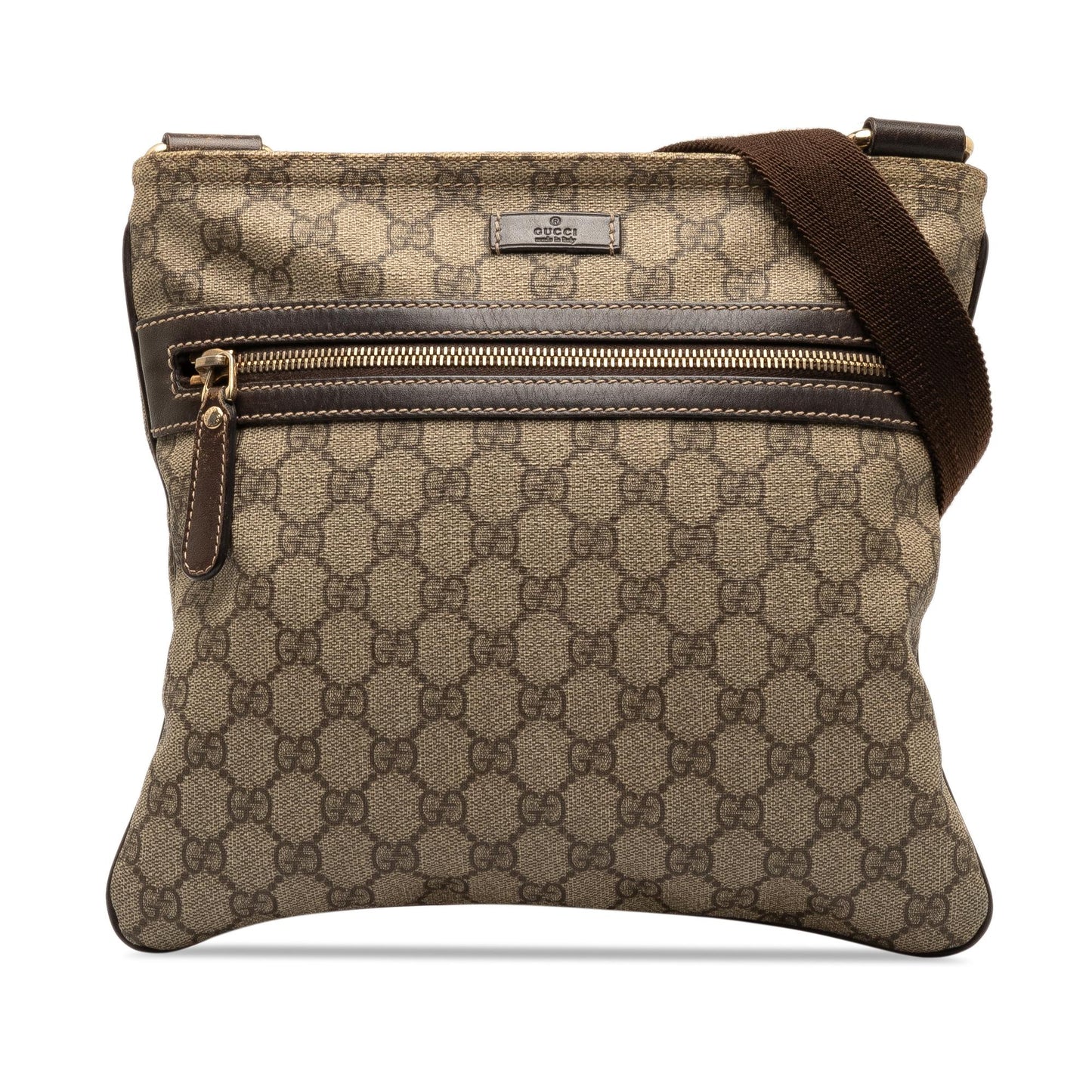 Gucci GG Supreme SHG-kb0kJX Canvas Calf Brown Crossbody Bag