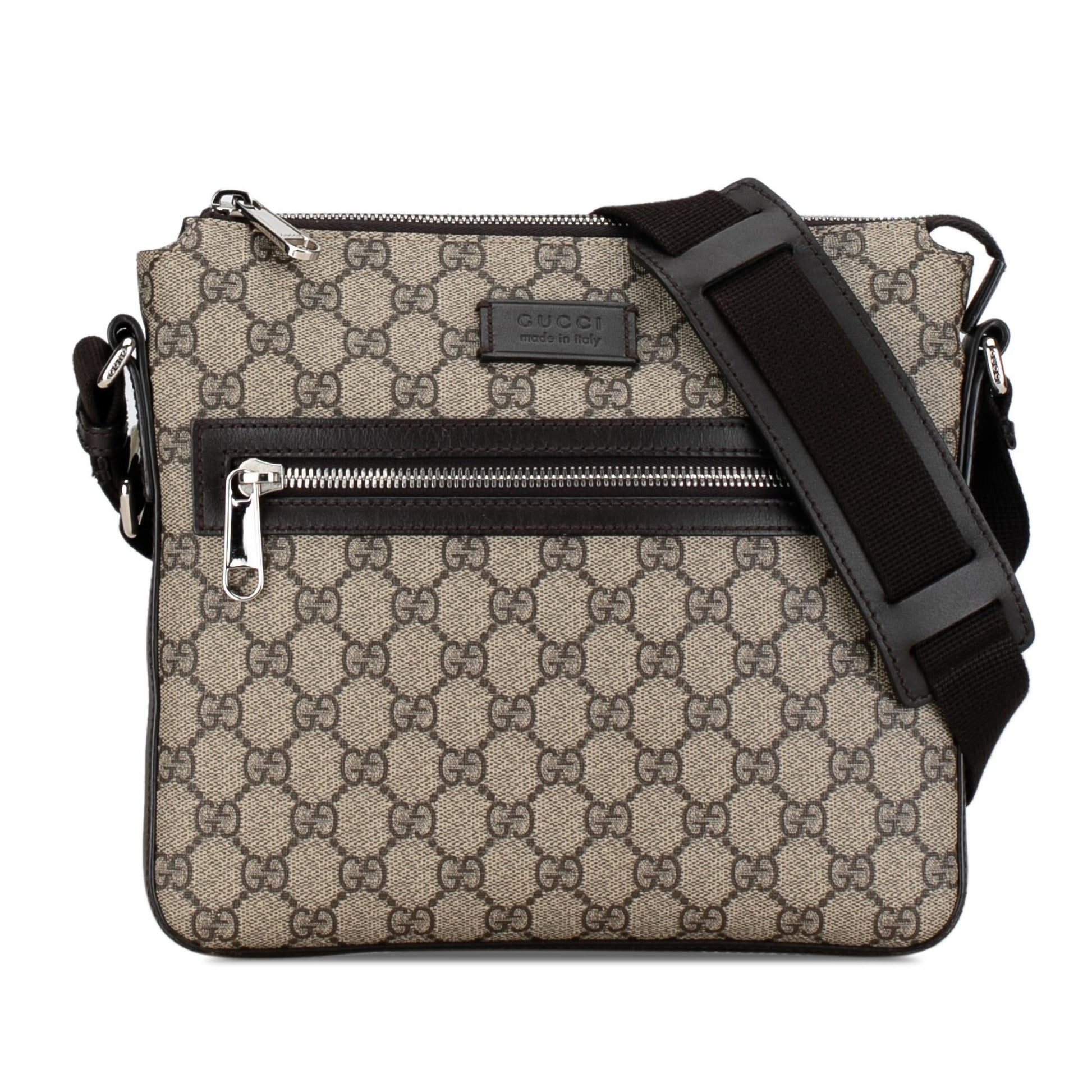 Gucci GG Supreme SHG-tfvsqZ Canvas Calf Brown Crossbody Bag