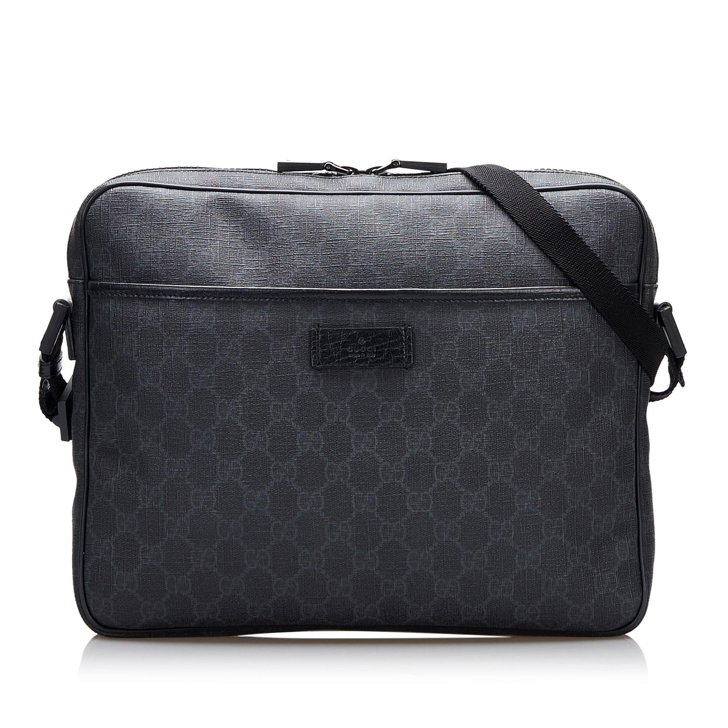Gucci GG Supreme SHG-pTirmC Canvas Calf Black Crossbody Bag