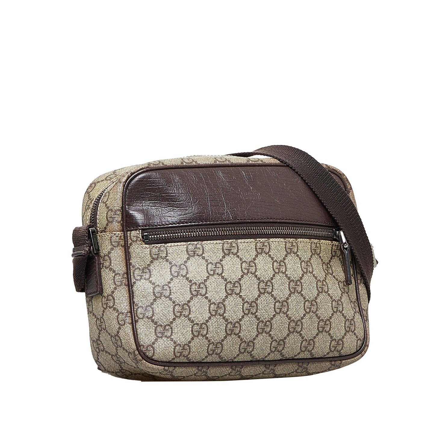 Gucci GG Supreme SHG-sPzoAV Canvas Brown Crossbody Bag
