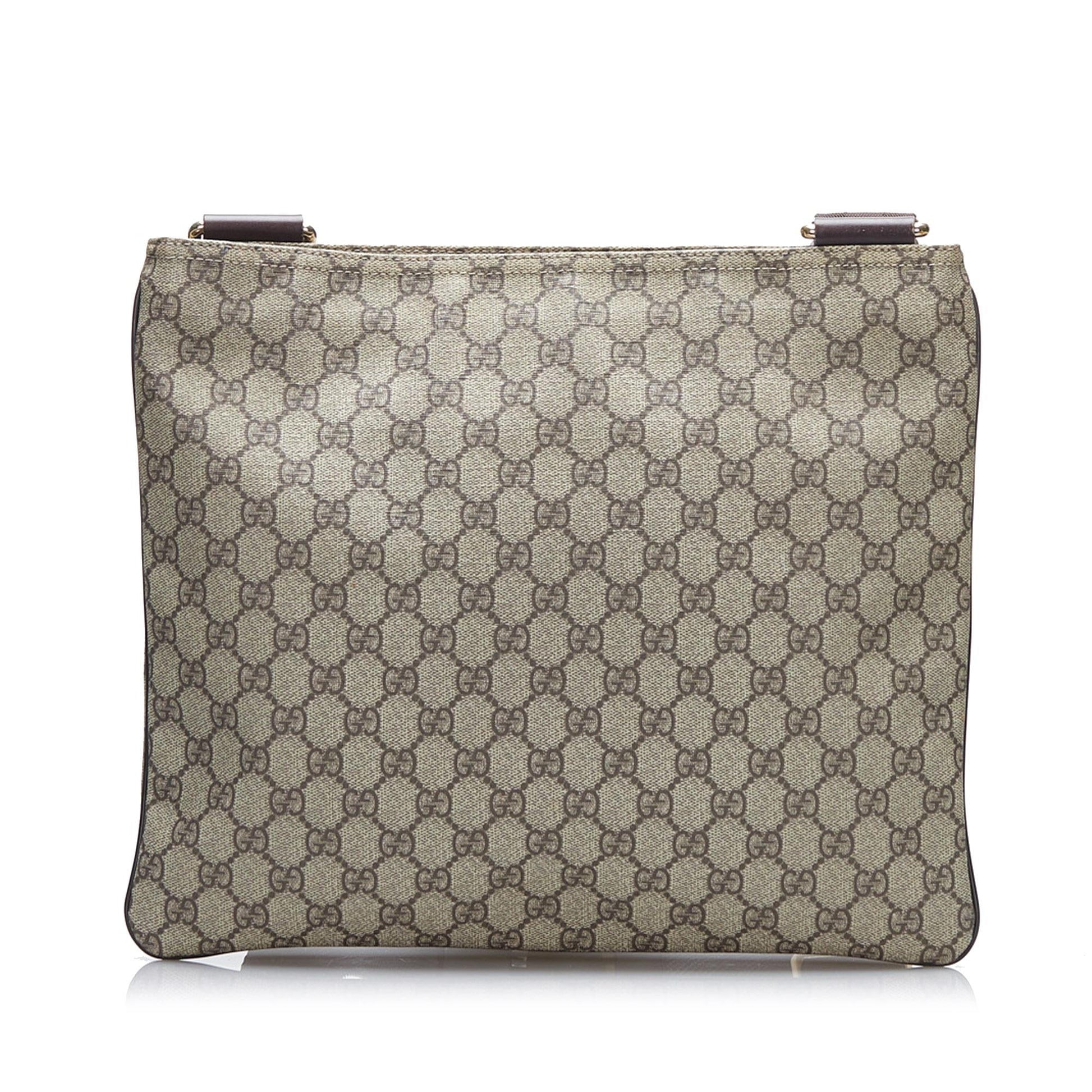 Gucci GG Supreme SHG-3Qq8gv Canvas Brown Crossbody Bag