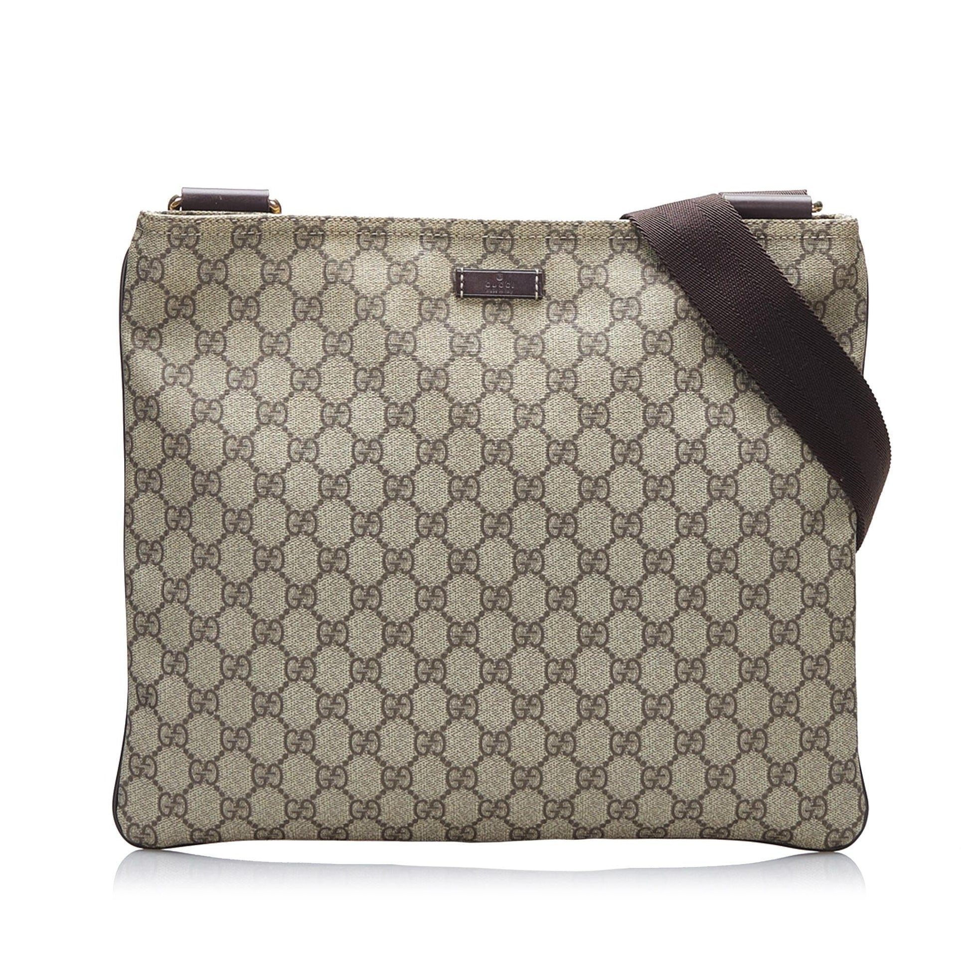 Gucci GG Supreme SHG-3Qq8gv Canvas Brown Crossbody Bag