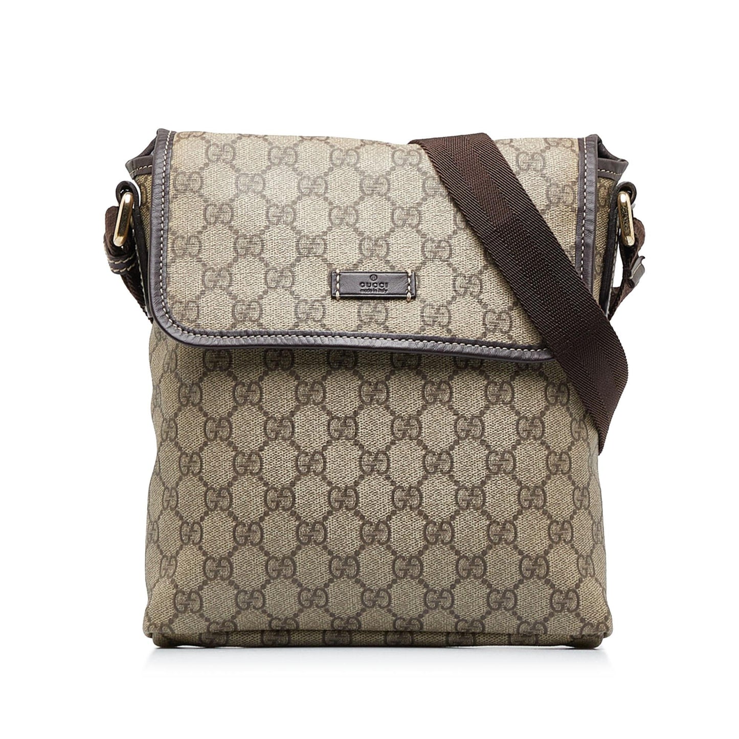 Gucci GG Supreme SHG-PJux71 Canvas Brown Crossbody Bag