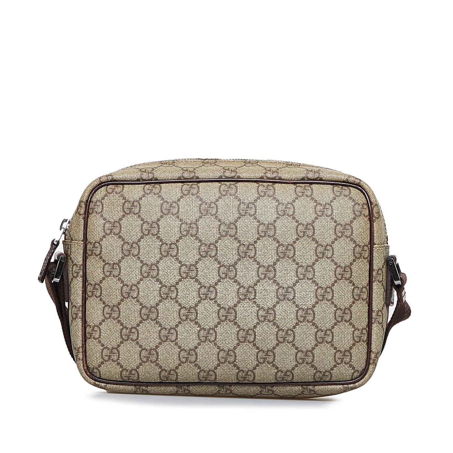 Gucci GG Supreme SHG-FQL0zL Canvas Calf Brown Crossbody Bag