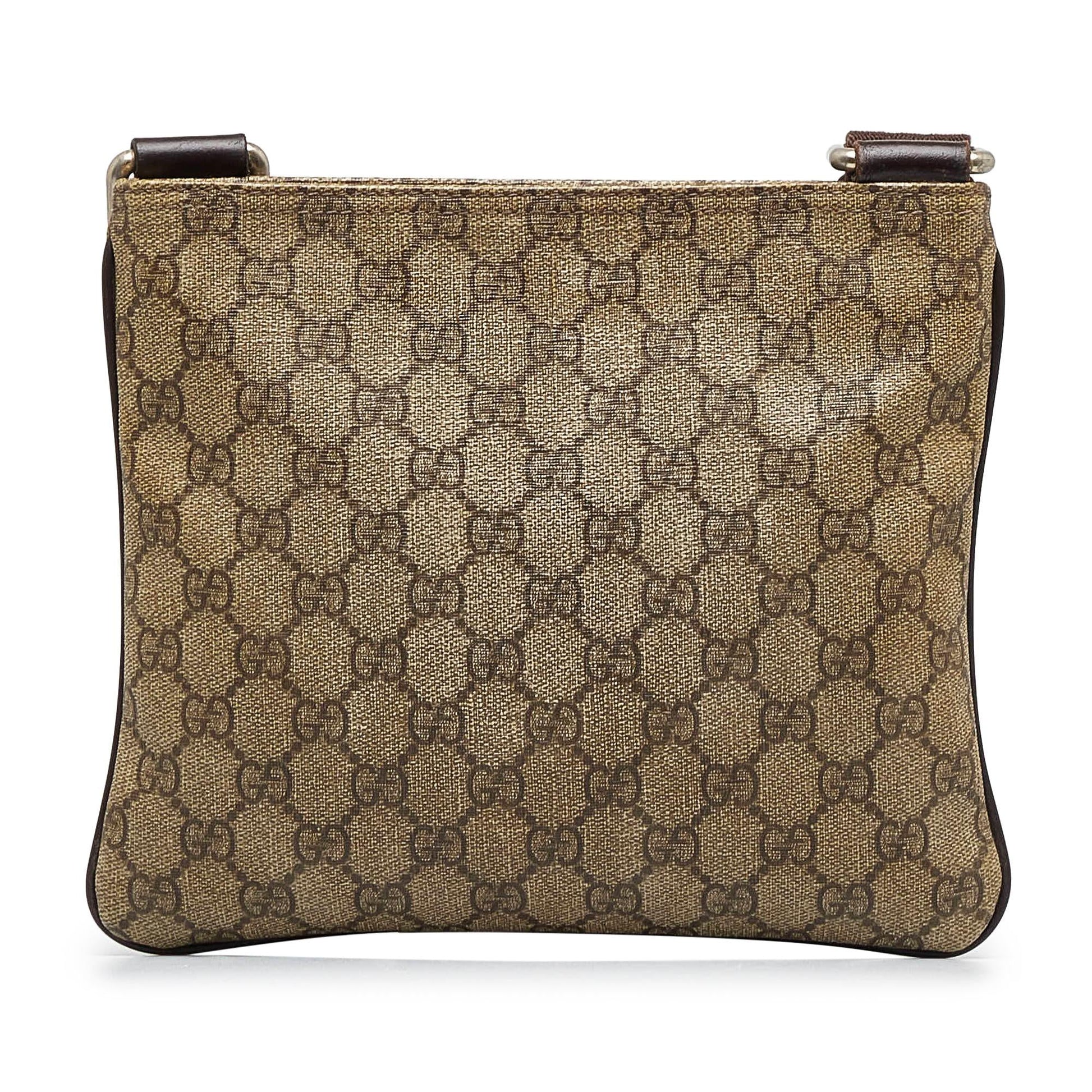 Gucci GG Supreme SHG-TjrCxp Canvas Brown Crossbody Bag