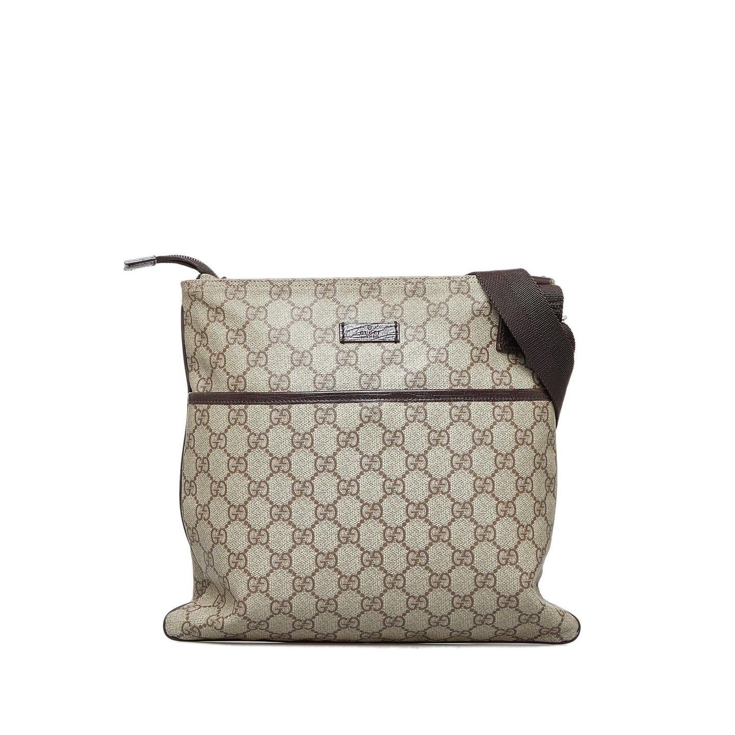 Gucci GG Supreme SHG-rYLvTF Canvas Calf Brown Crossbody Bag