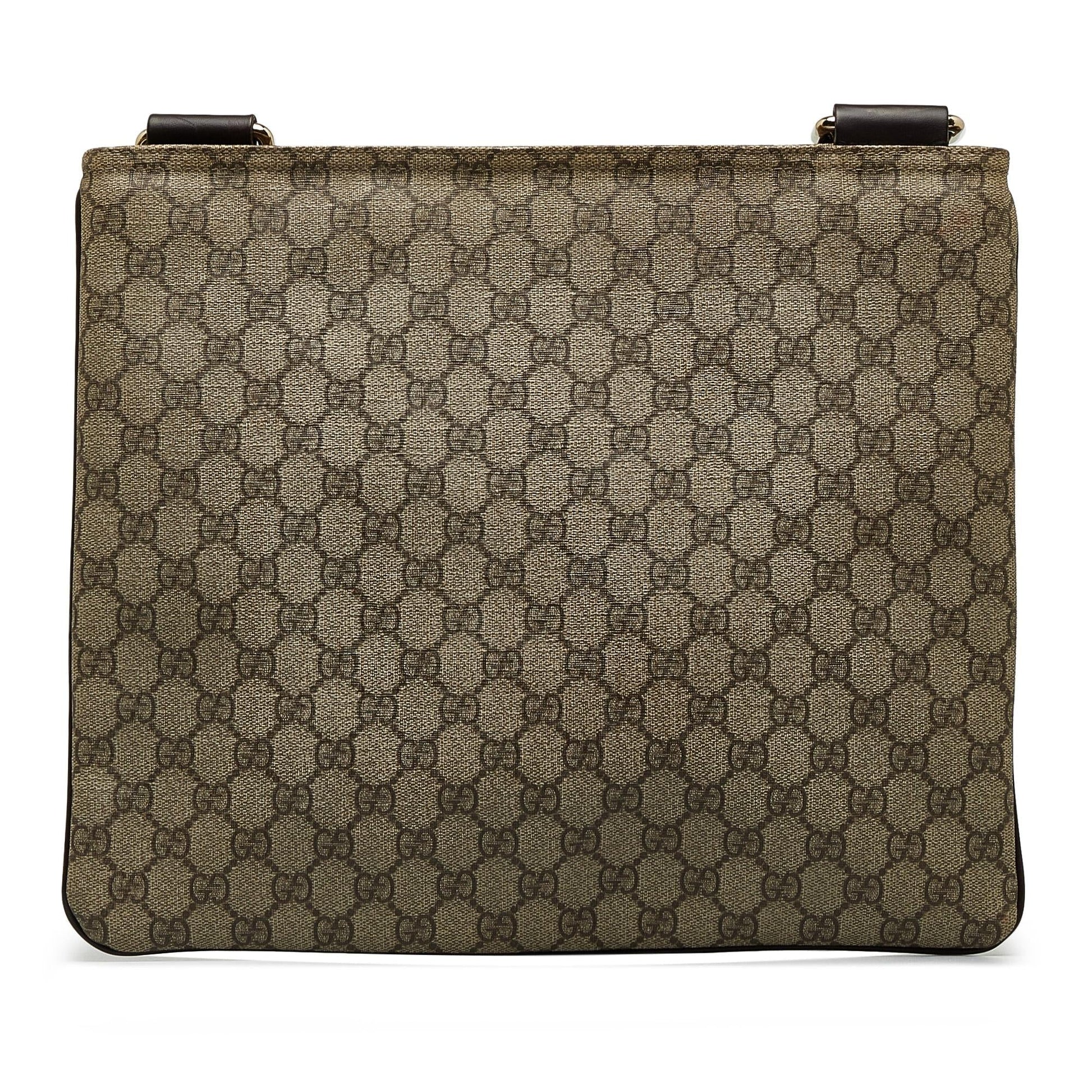 Gucci GG Supreme SHG-WX4Fb9 Canvas Brown Crossbody Bag