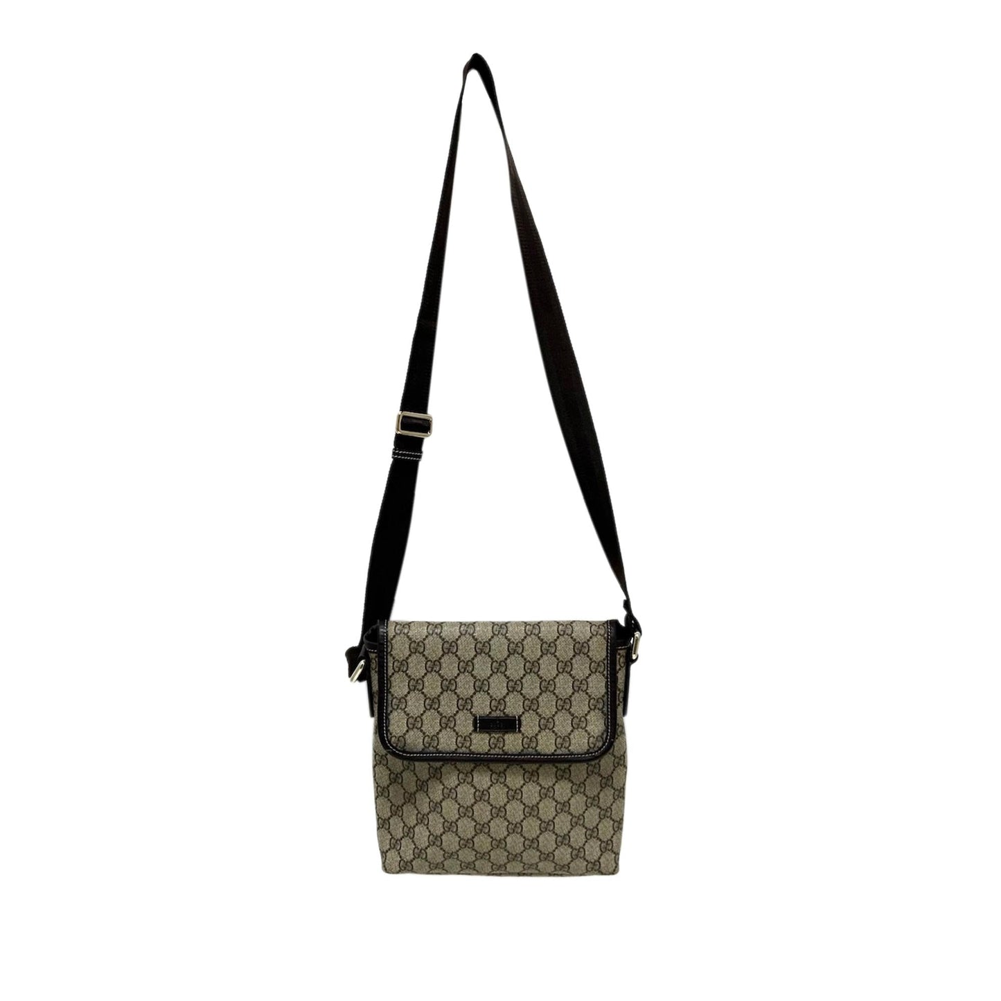 Gucci GG Supreme SHG-ylbS3r Canvas Brown Crossbody Bag