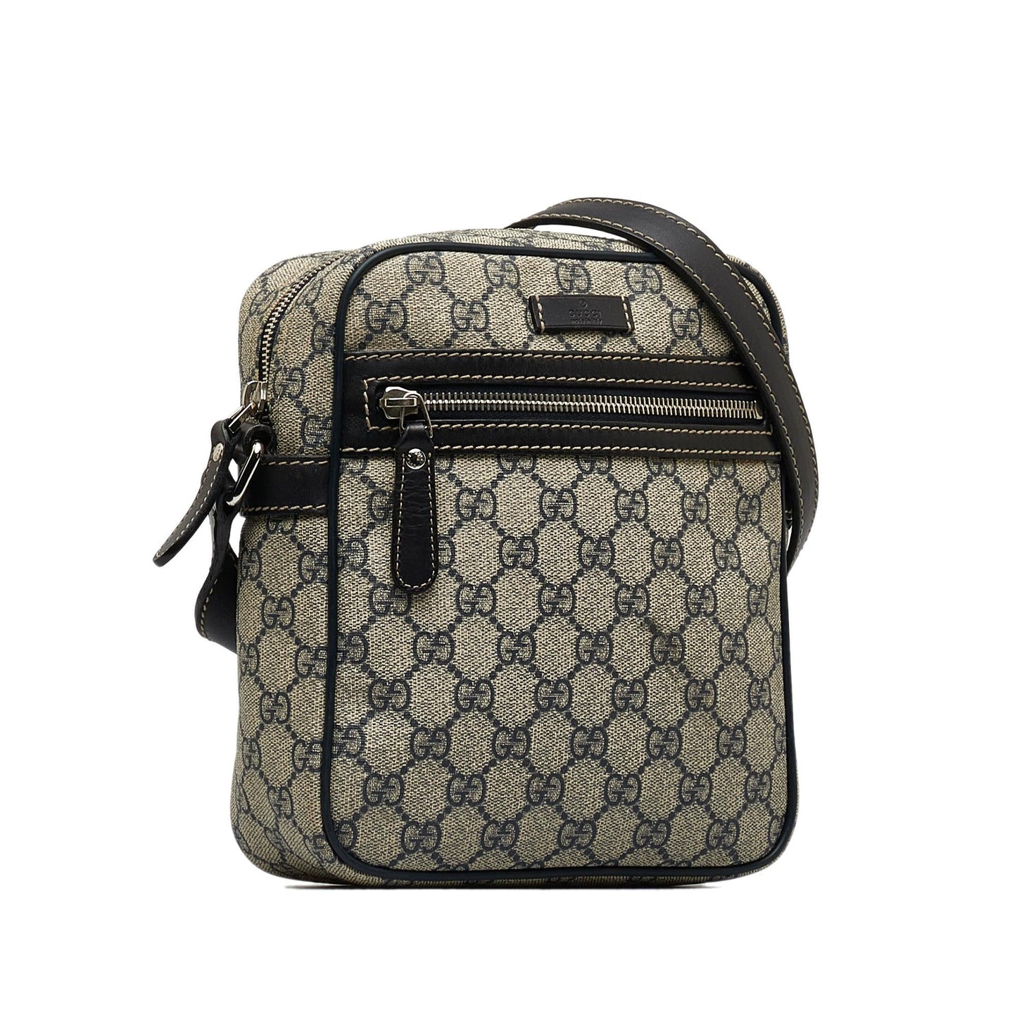 Gucci GG Supreme SHG-svlGMw Canvas Brown Crossbody Bag