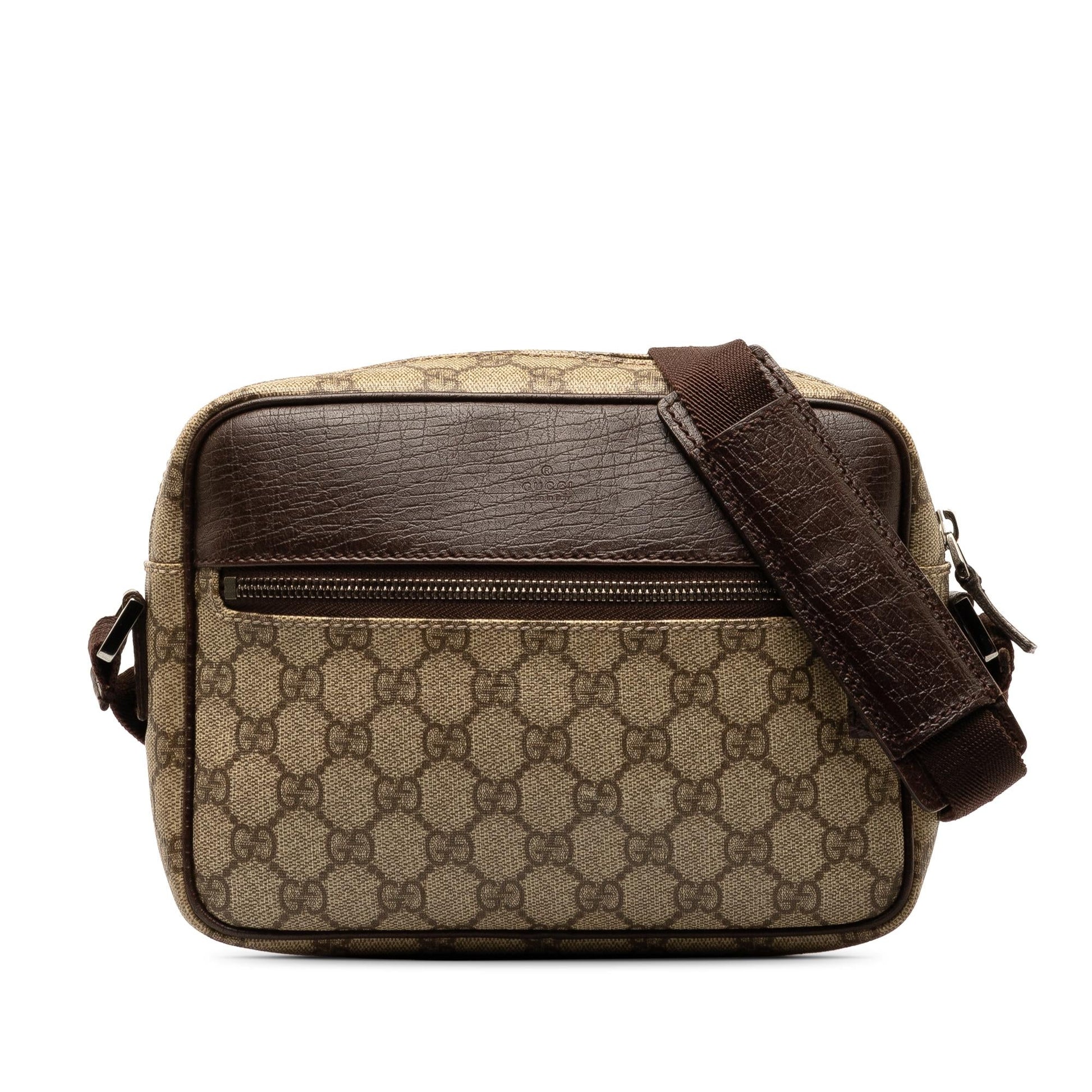 Gucci GG Supreme SHG-V7neYW Canvas Brown Crossbody Bag