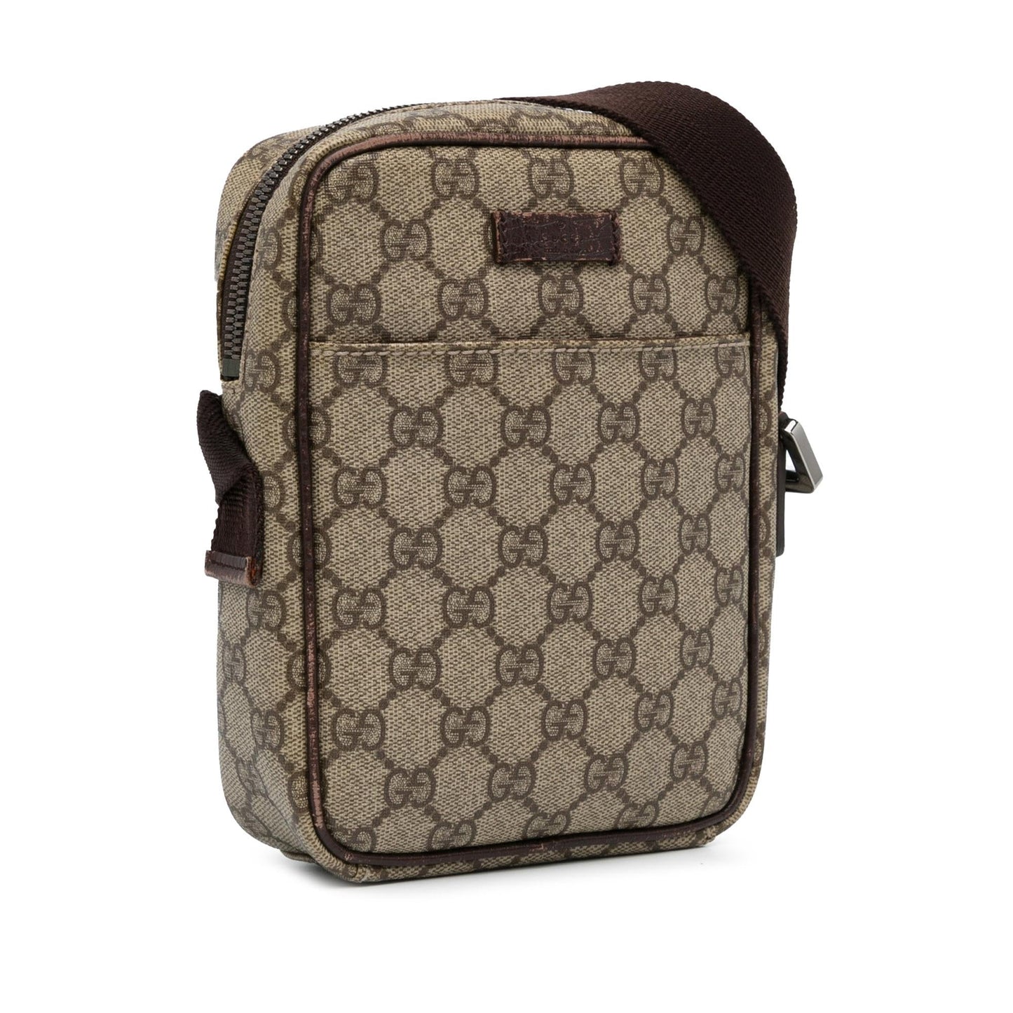 Gucci GG Supreme SHG-gFuKzp Canvas Brown Crossbody Bag