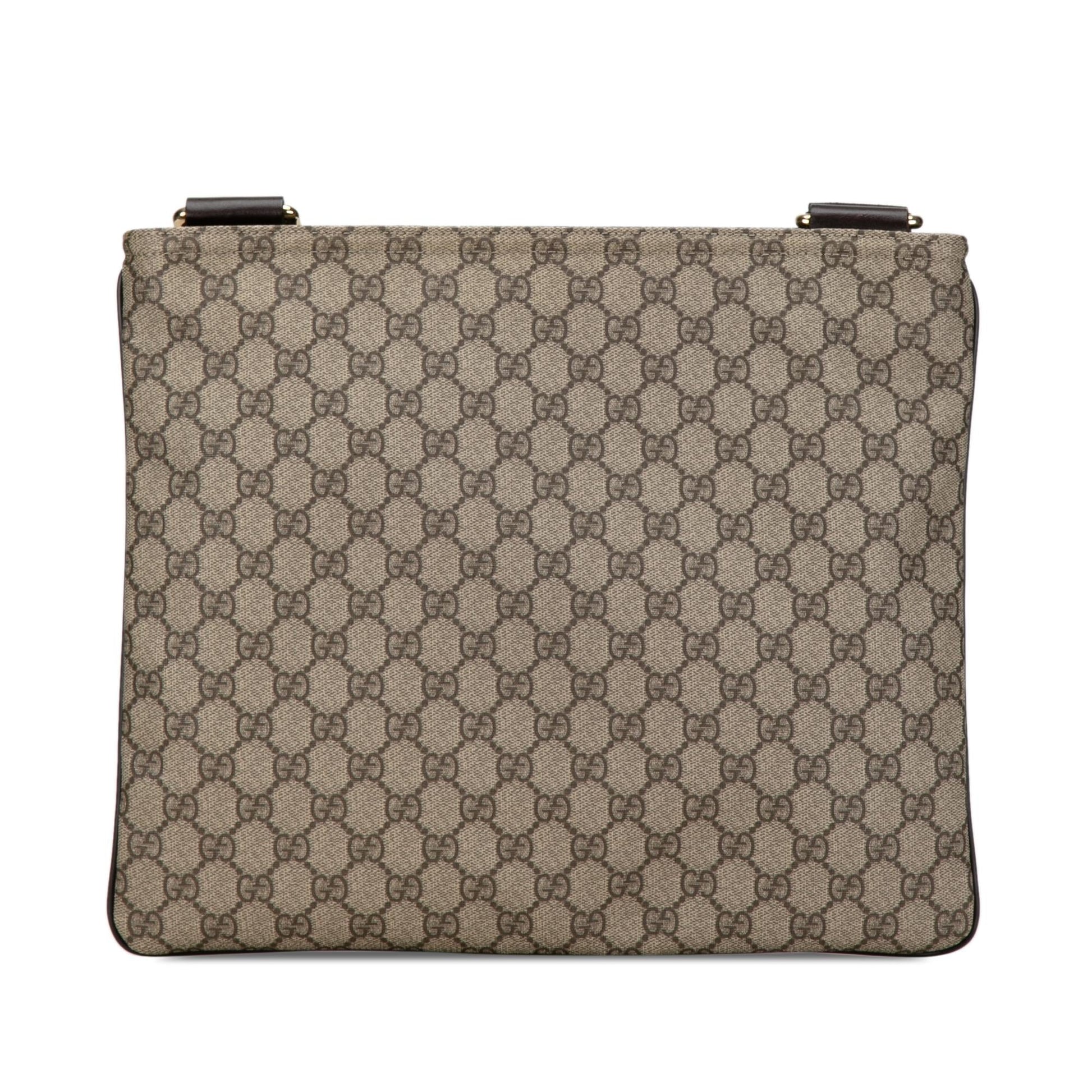 Gucci GG Supreme SHG-CY5tCZ Canvas Brown Crossbody Bag