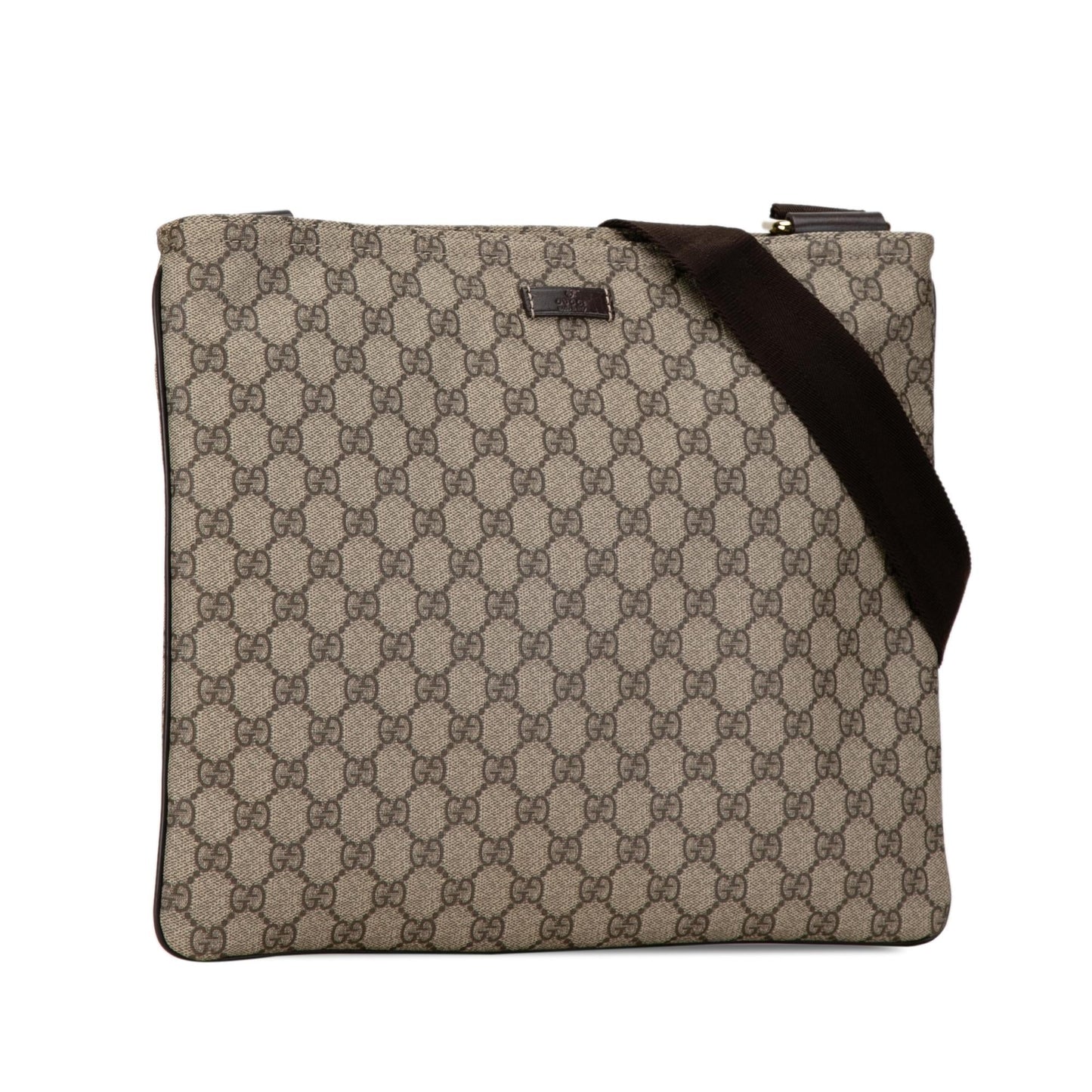 Gucci GG Supreme SHG-CY5tCZ Canvas Brown Crossbody Bag