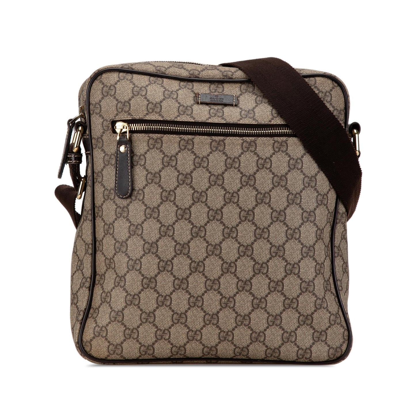 Gucci GG Supreme SHG-d31eDw Canvas Calf Brown Crossbody Bag
