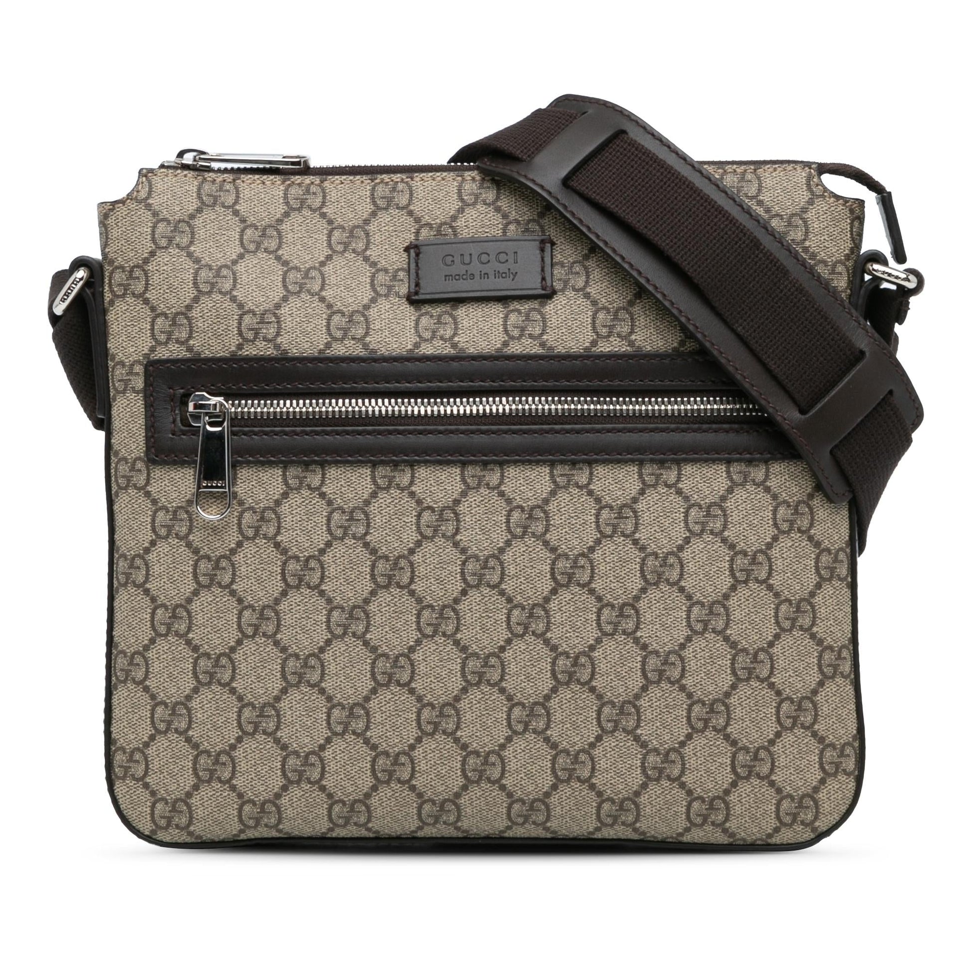 Gucci GG Supreme SHG-jeYLHS Canvas Calf Brown Crossbody Bag