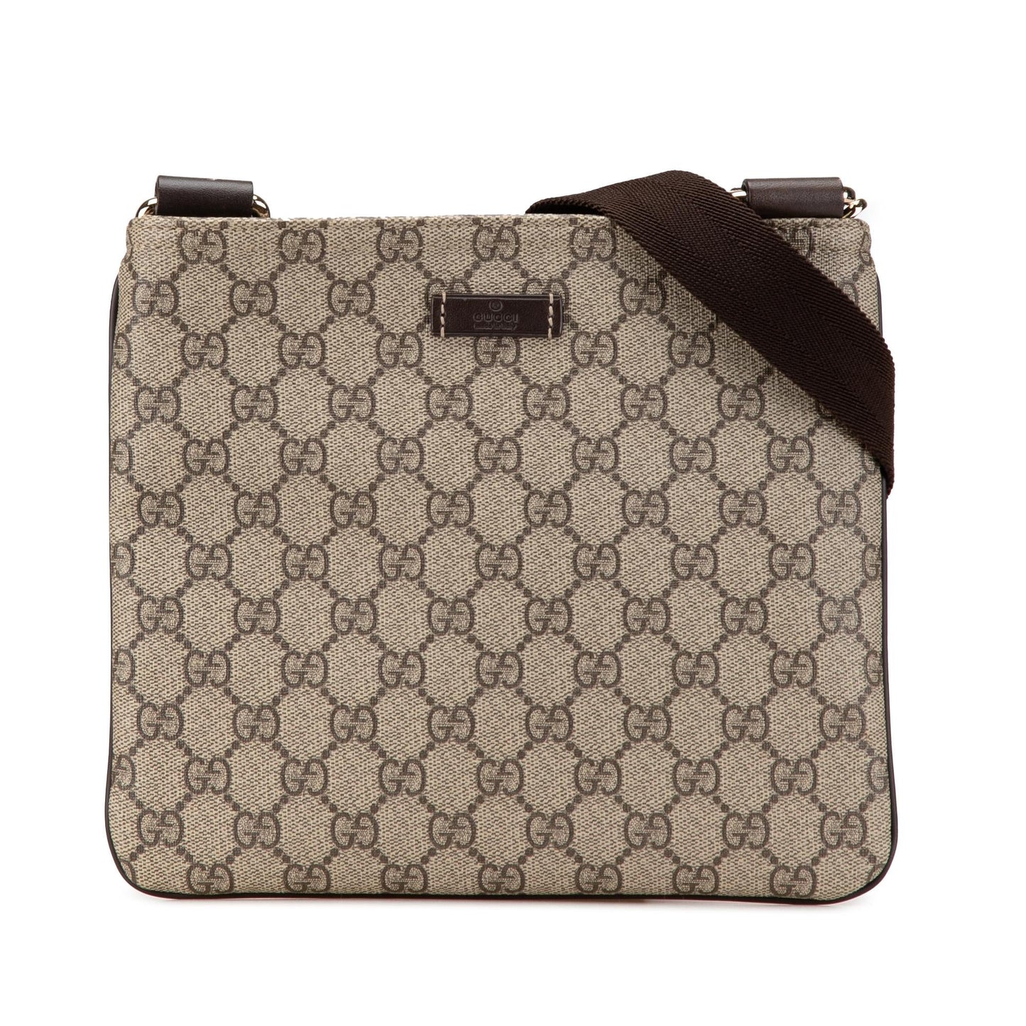 Gucci GG Supreme SHG-3z1cr7 Canvas Brown Crossbody Bag