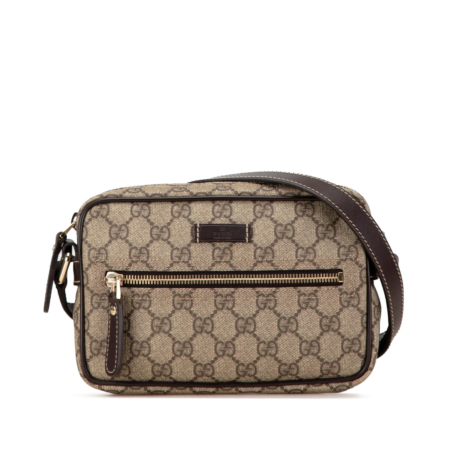 Gucci GG Supreme SHG-0K1FU3 Canvas Calf Brown Crossbody Bag