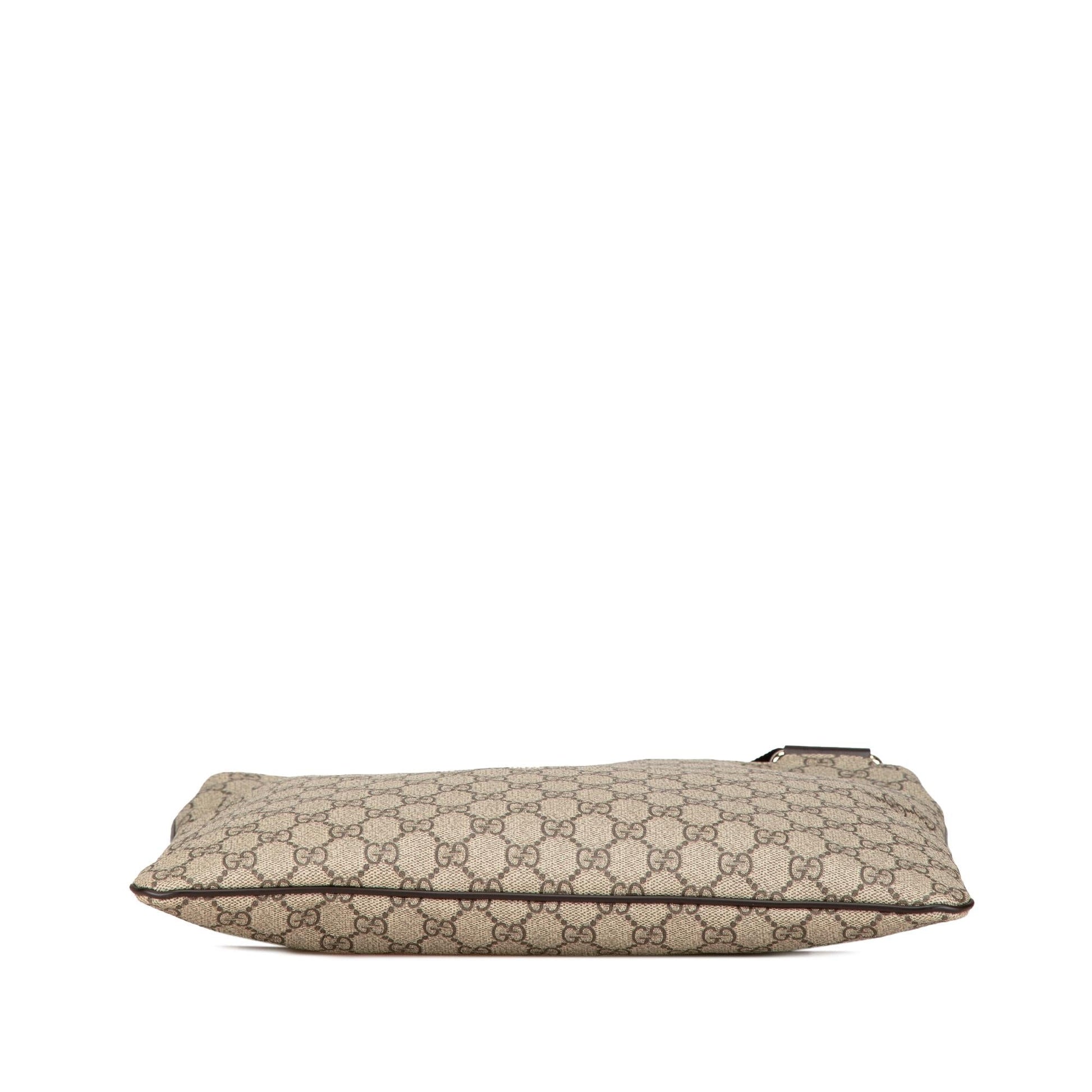 Gucci GG Supreme Canvas Brown Crossbody Bag Shg 5C66Mf