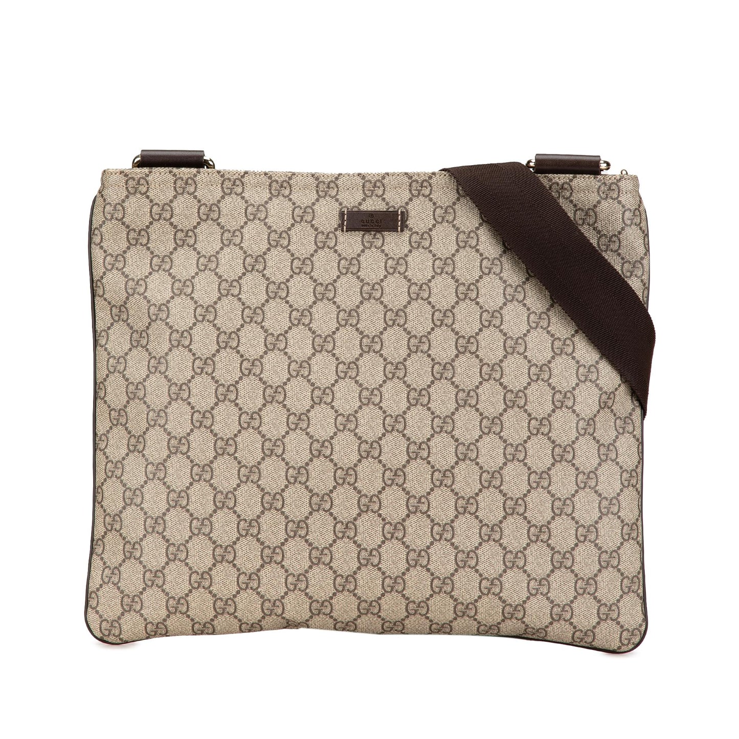 Gucci GG Supreme Canvas Brown Crossbody Bag Shg 5C66Mf