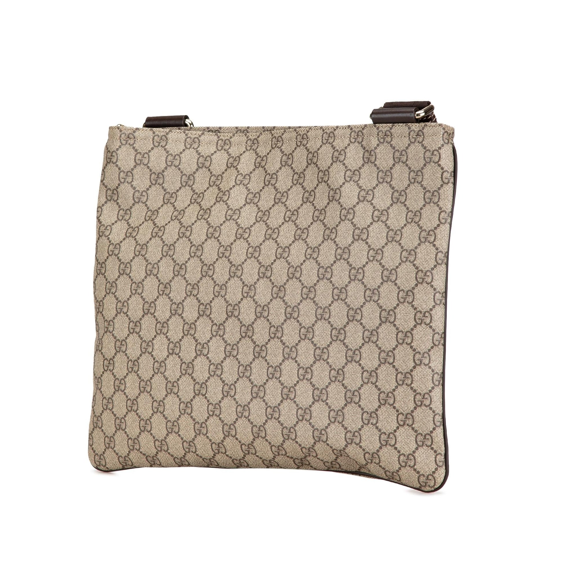 Gucci GG Supreme Canvas Brown Crossbody Bag Shg 5C66Mf
