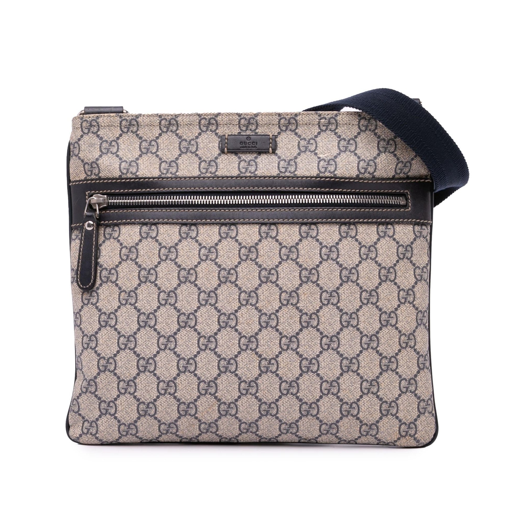 Gucci GG Supreme Canvas Calf Brown Crossbody Bag Crossbody 7