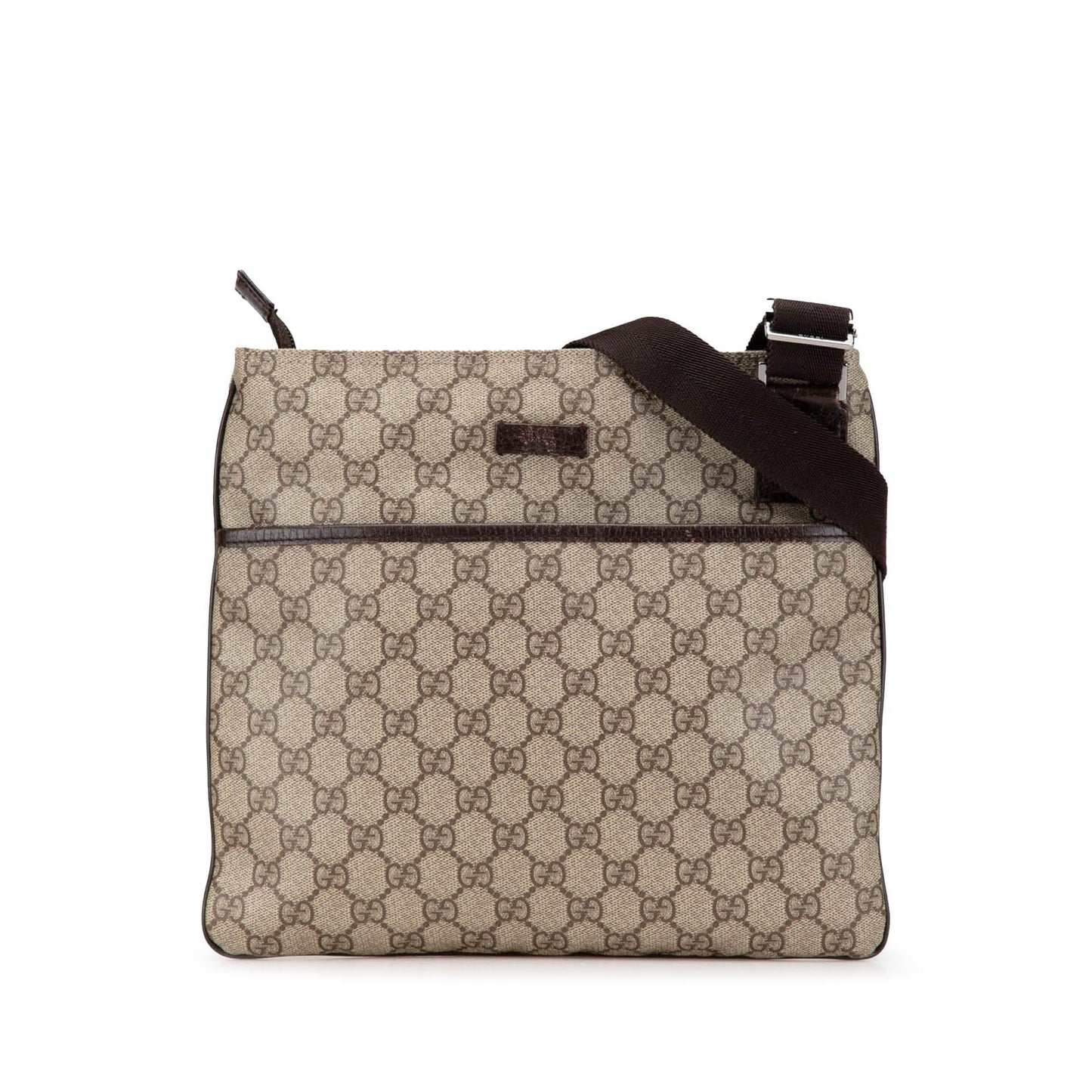 Gucci GG Supreme Canvas Calf Brown Crossbody Bag Crossbody 8