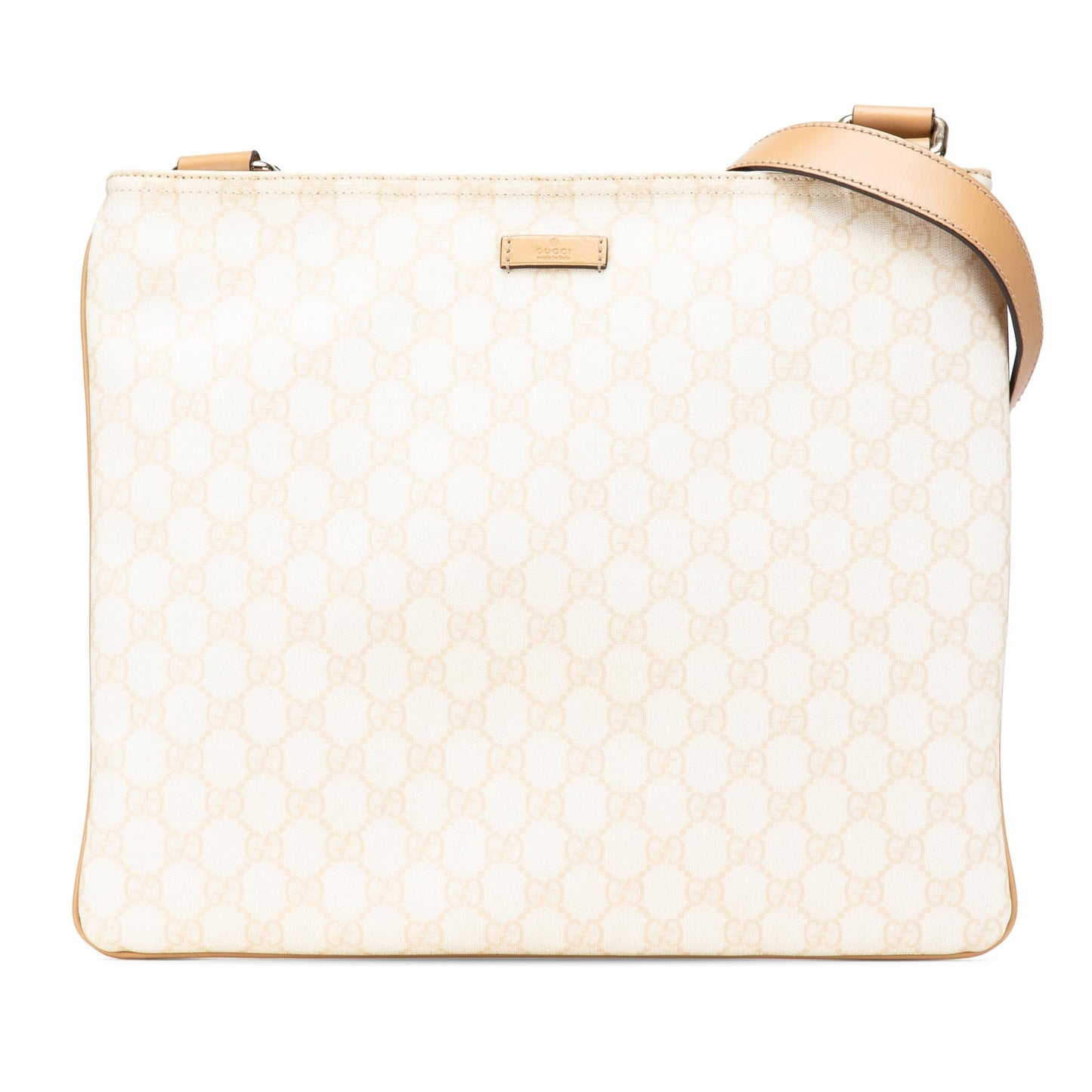 Gucci GG Supreme Canvas White Crossbody Bag